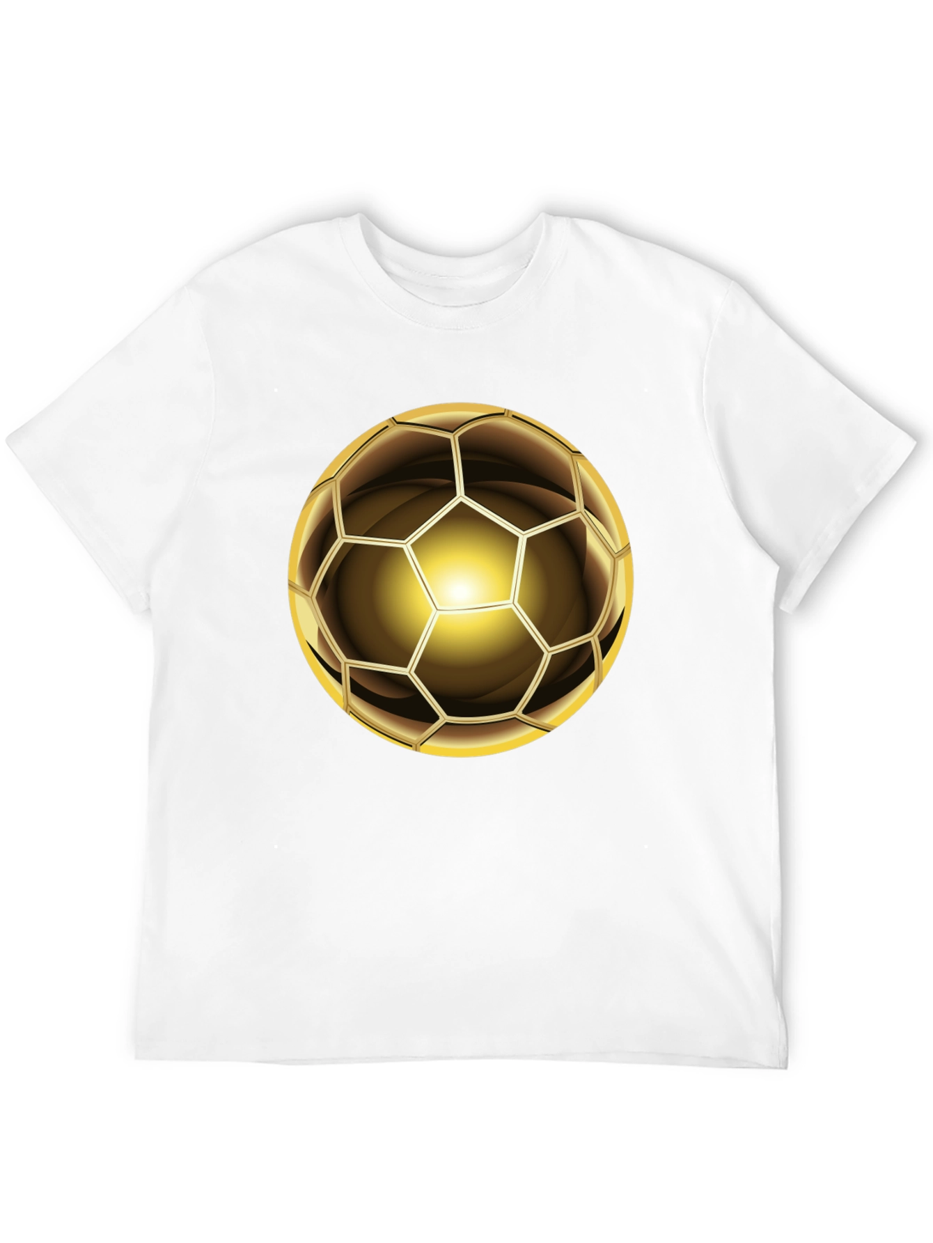 Golden Soccer Ball Graphic Tee - Stylish & Unique
