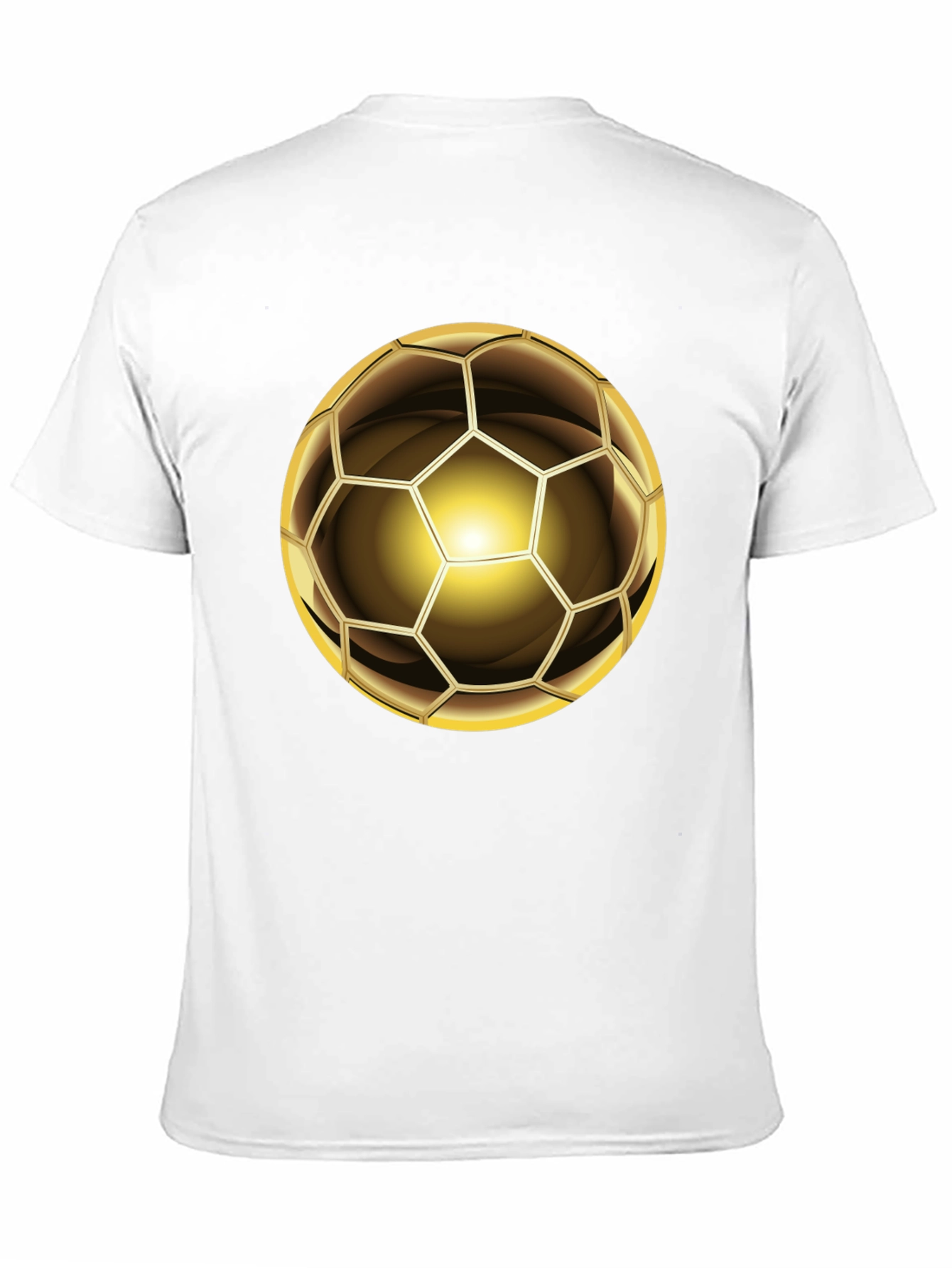 Golden Soccer Ball Graphic Tee - Stylish & Unique