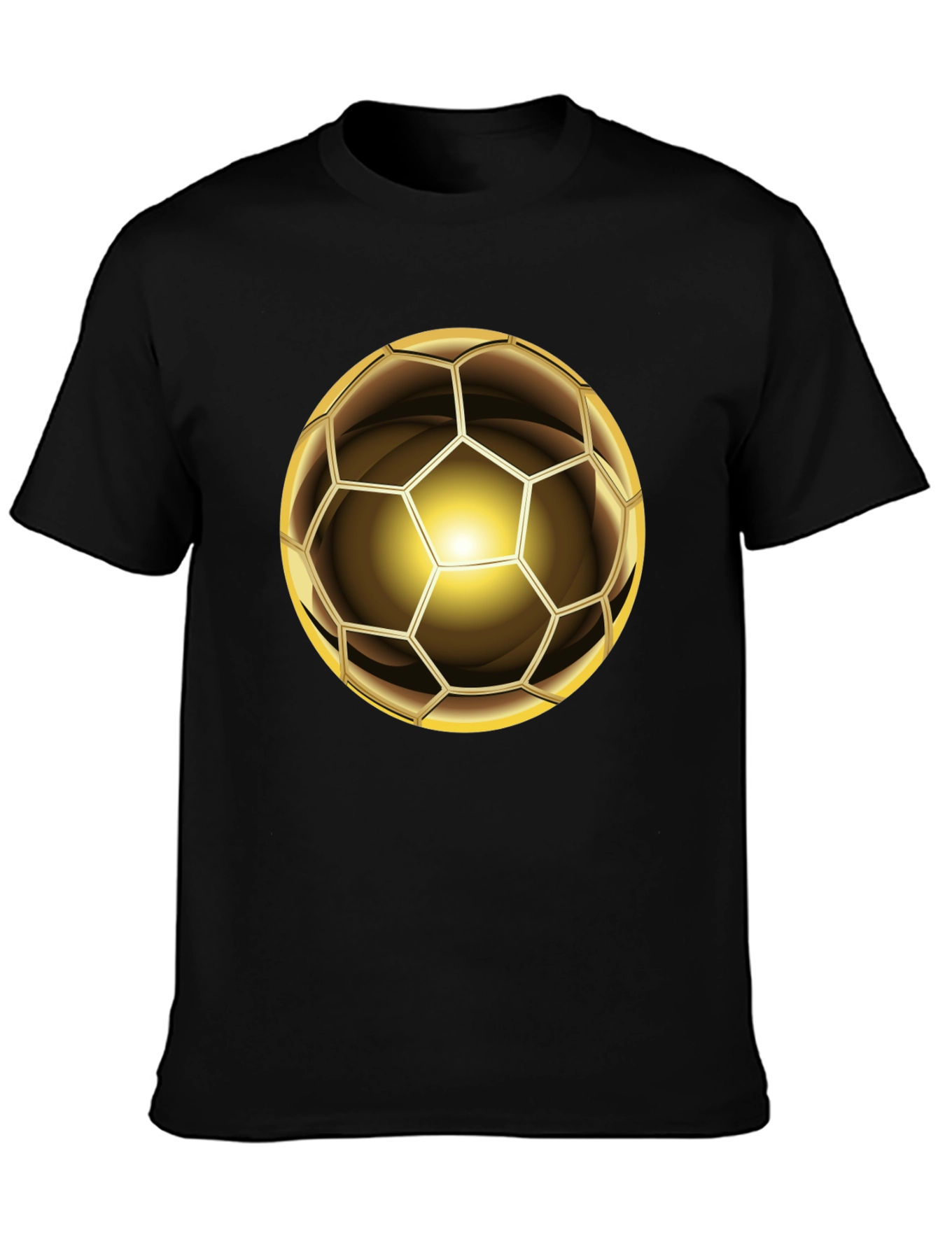 Golden Soccer Ball Graphic Tee - Stylish & Unique