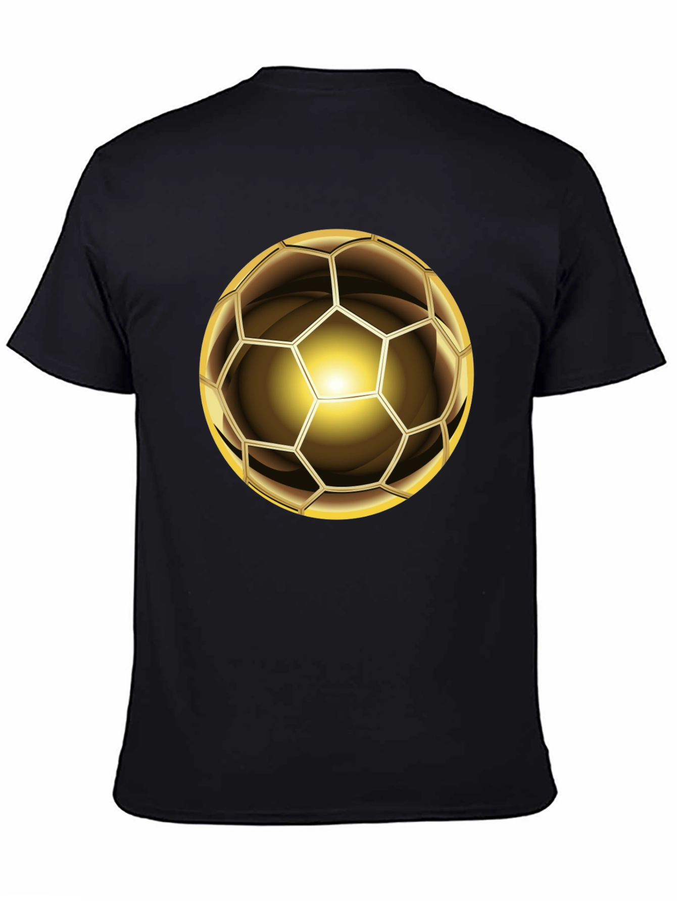 Golden Soccer Ball Graphic Tee - Stylish & Unique