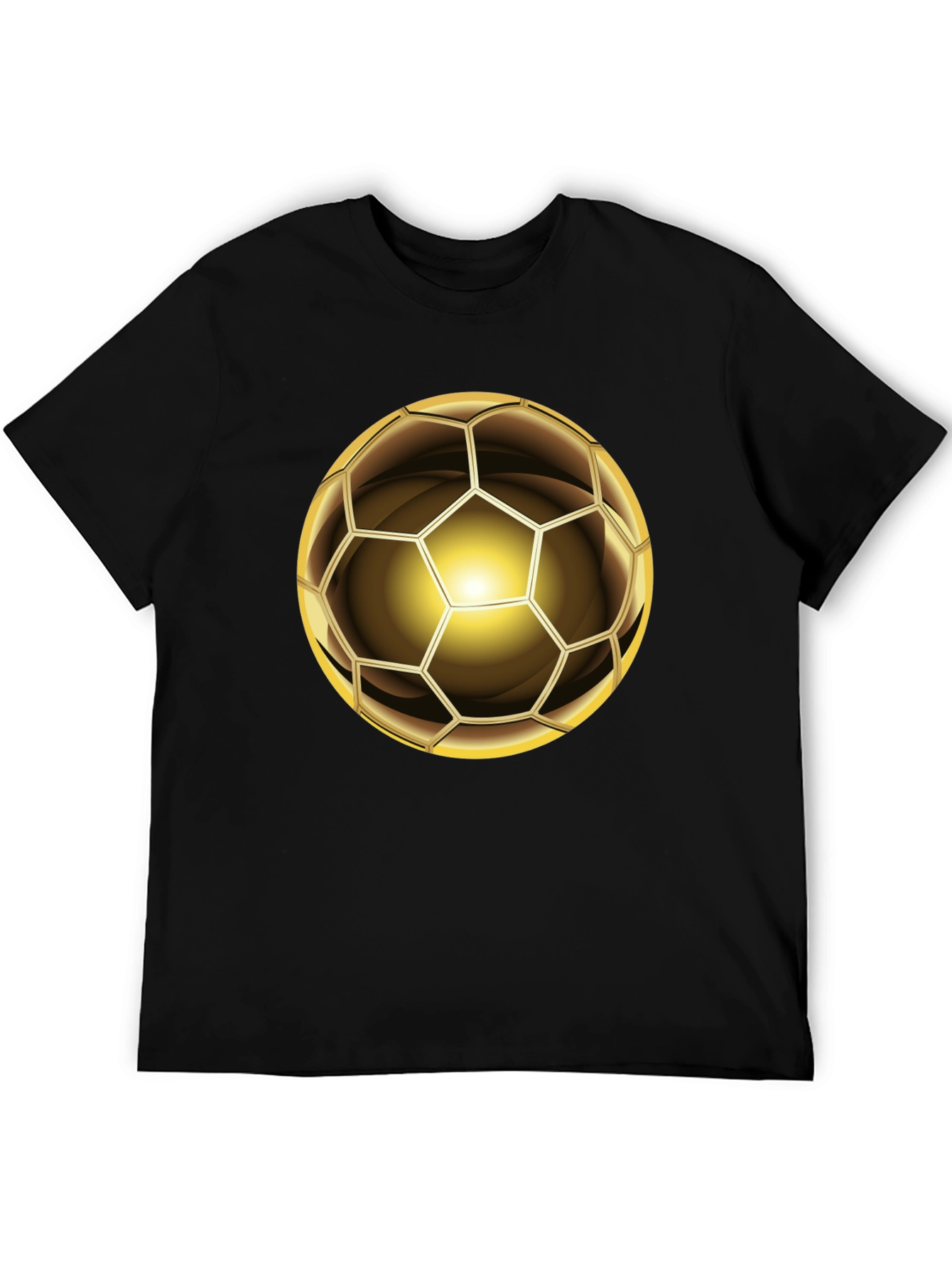 Golden Soccer Ball Graphic Tee - Stylish & Unique