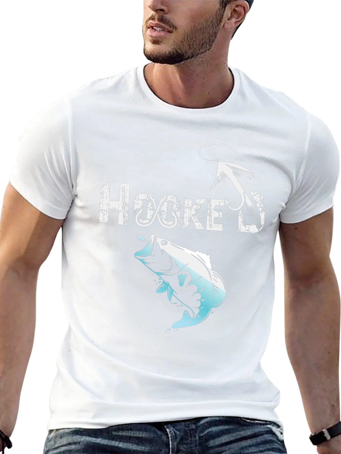 Hooked Fishing T-Shirt - Mens Graphic Tee