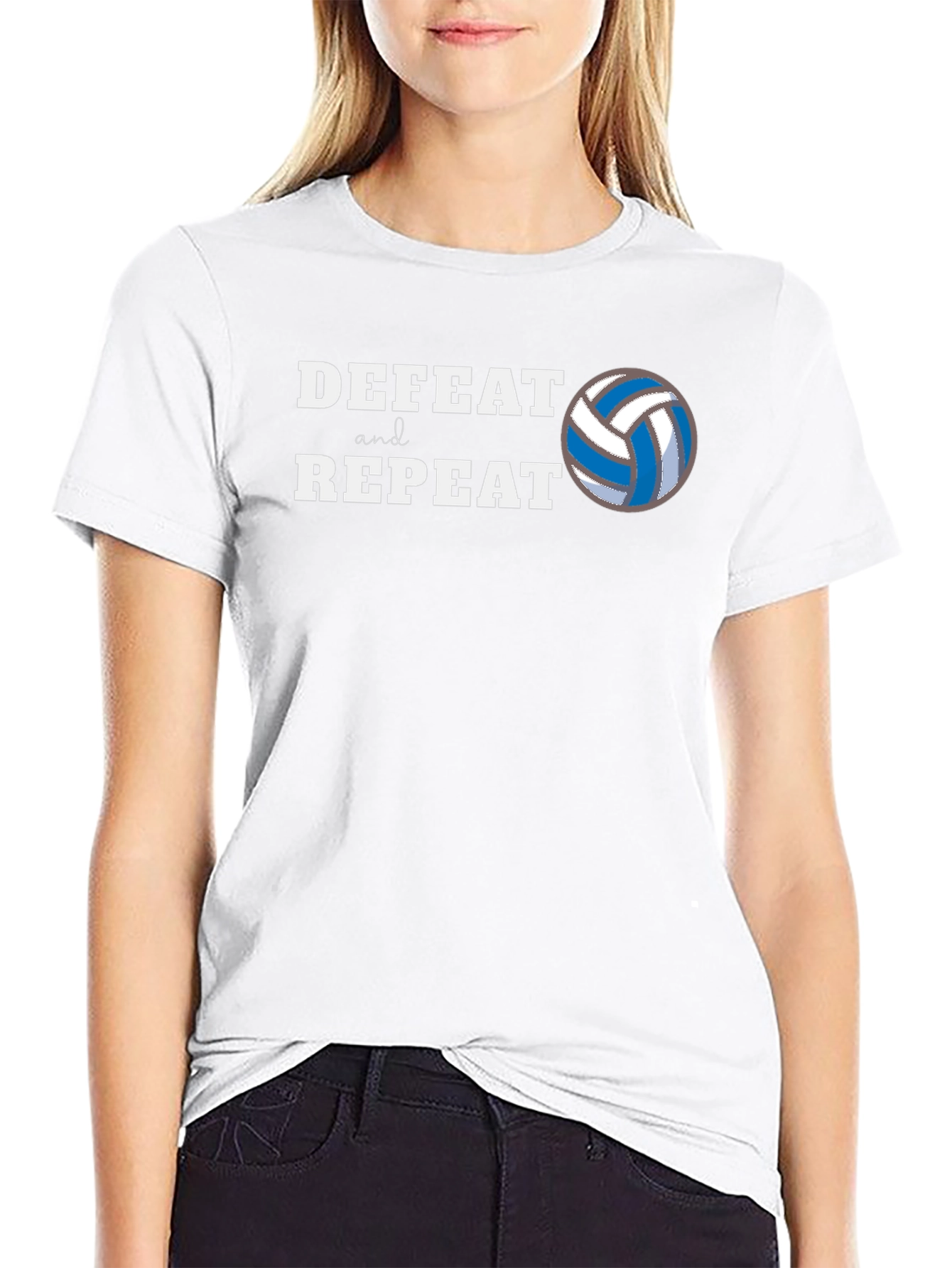 Defeat and Repeat Volleyball T-Shirt