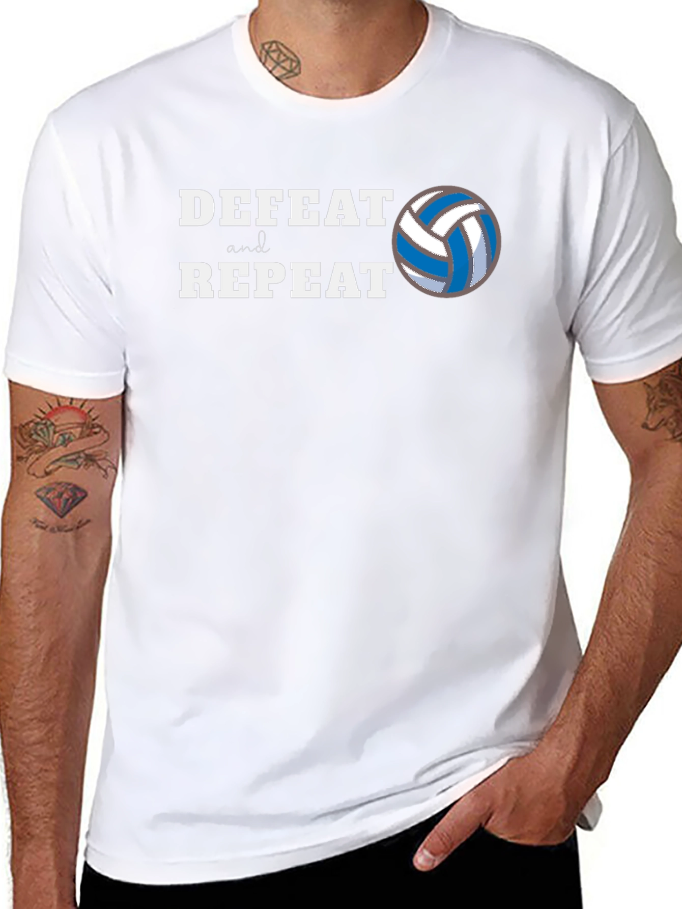 Defeat and Repeat Volleyball T-Shirt