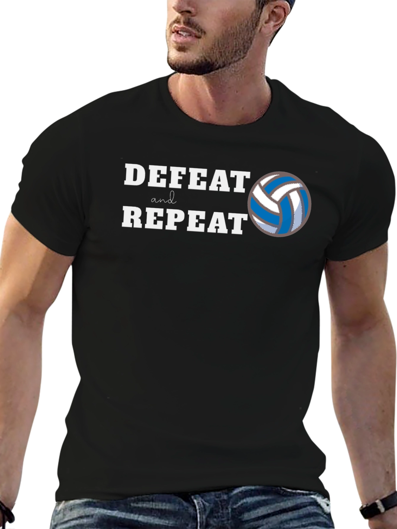 Defeat and Repeat Volleyball T-Shirt