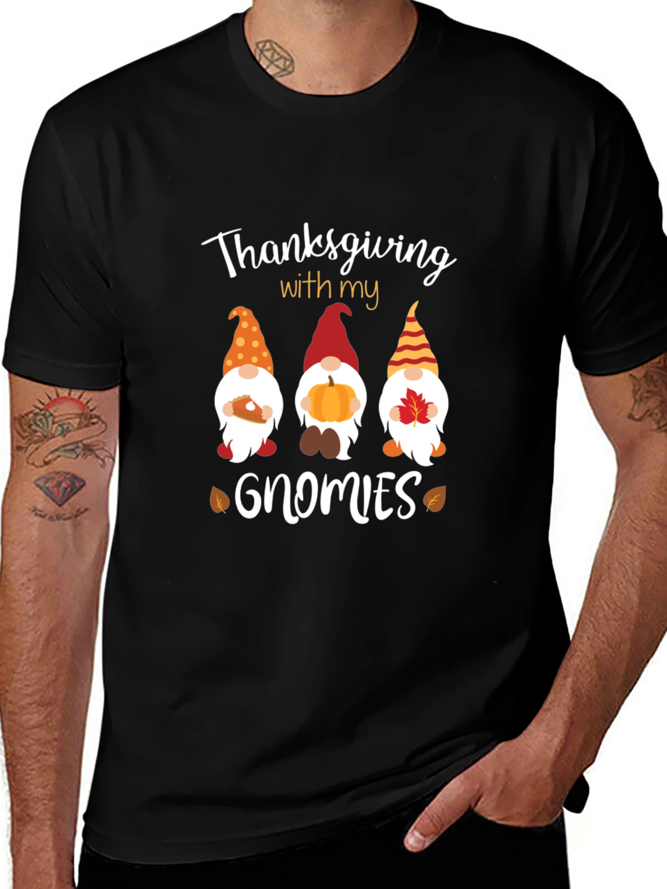 Thanksgiving Gnomies Graphic T-Shirt