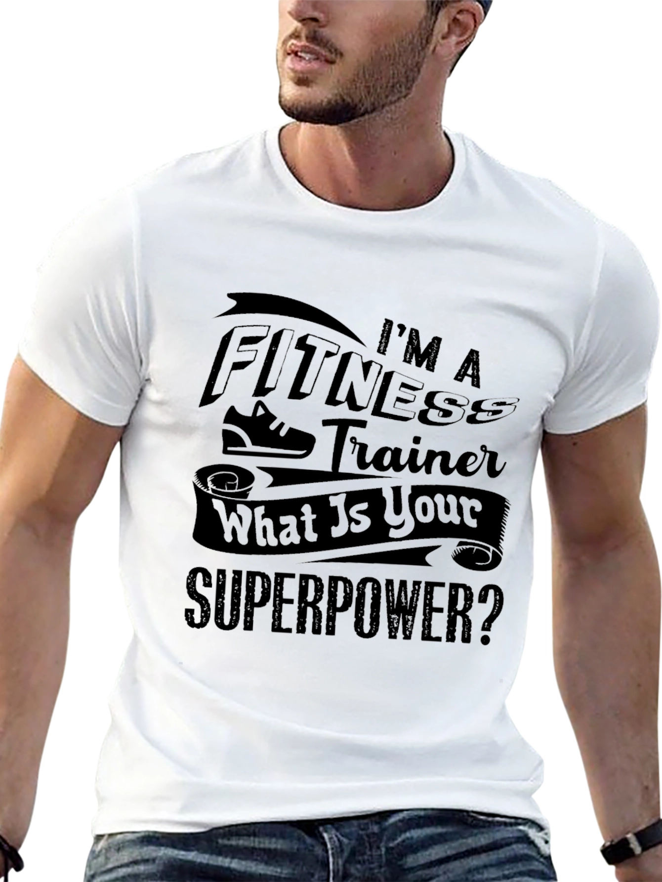 Fitness Trainer Superpower T-Shirt - Black
