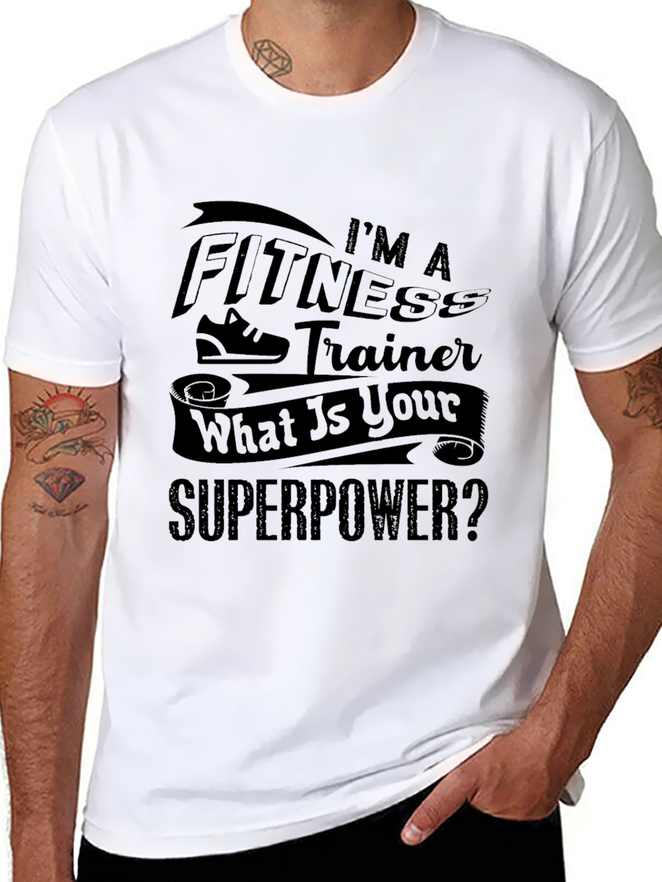 Fitness Trainer Superpower T-Shirt - Black