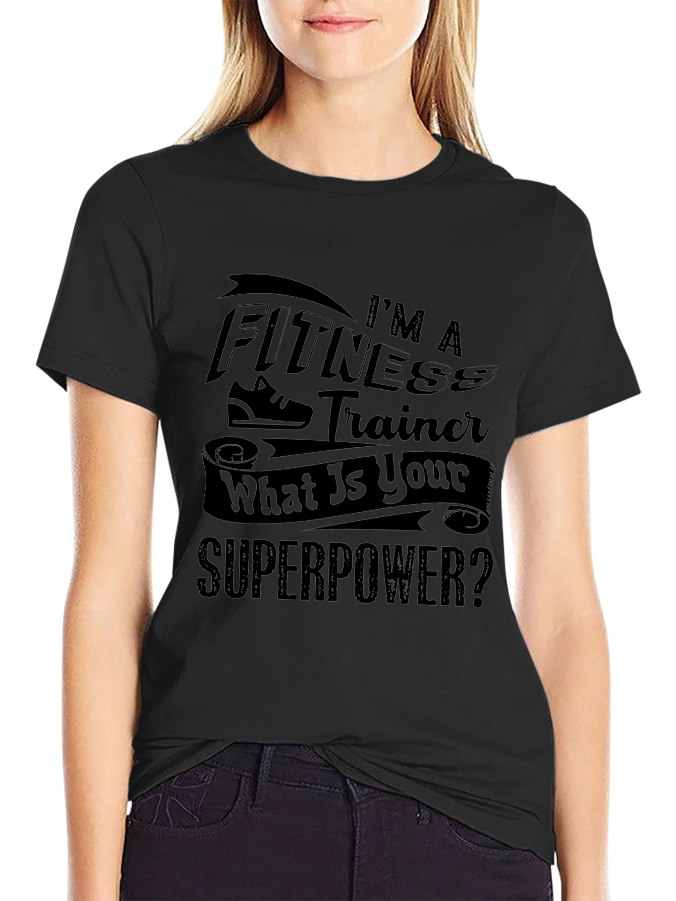 Fitness Trainer Superpower T-Shirt - Black