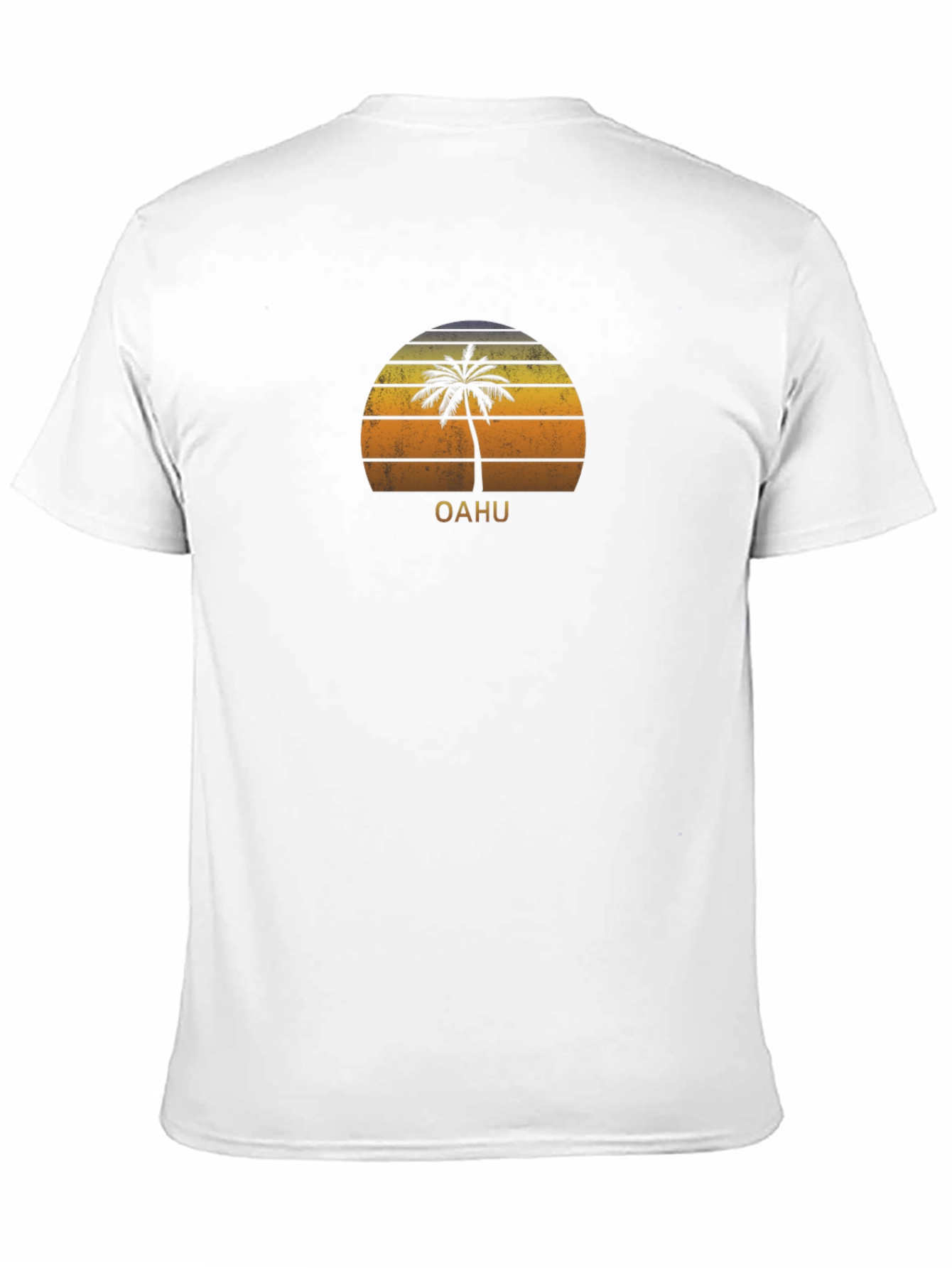 Oahu Palm Tree Sunset Graphic Tee - Island Vibes