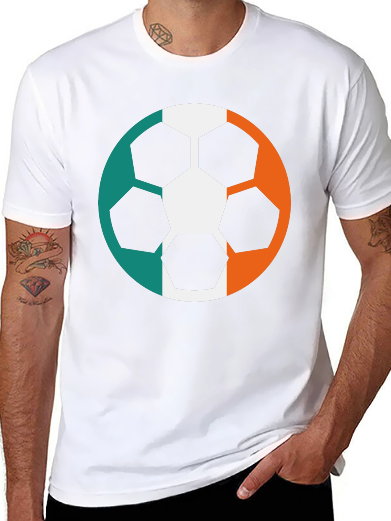 Ireland Flag Soccer Ball T-Shirt - Irish Pride Tee