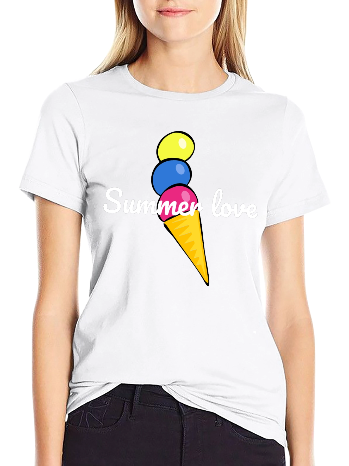 Summer Love Ice Cream T-Shirt - Fun Graphic Tee
