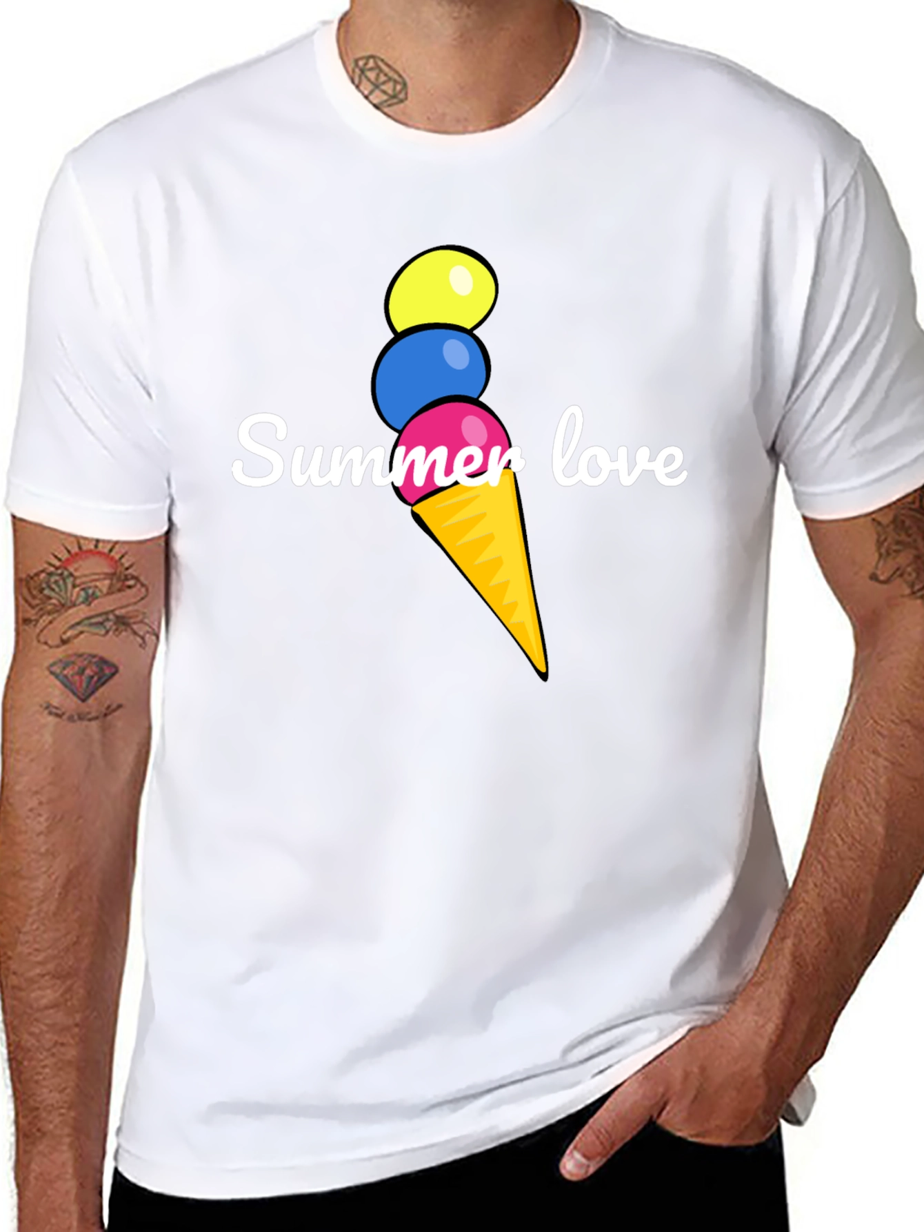 Summer Love Ice Cream T-Shirt - Fun Graphic Tee