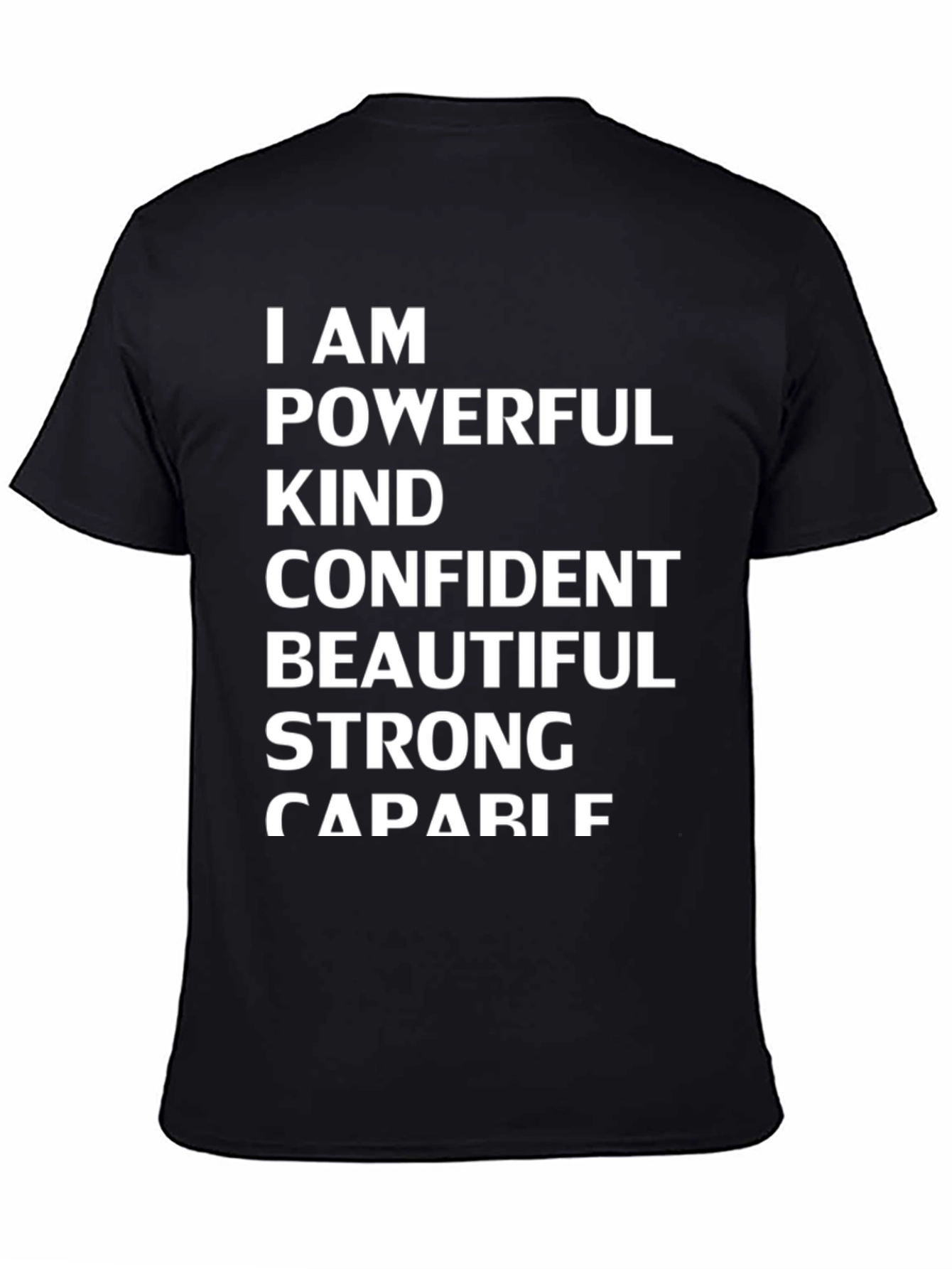 Empowering Affirmations Black Graphic Tee