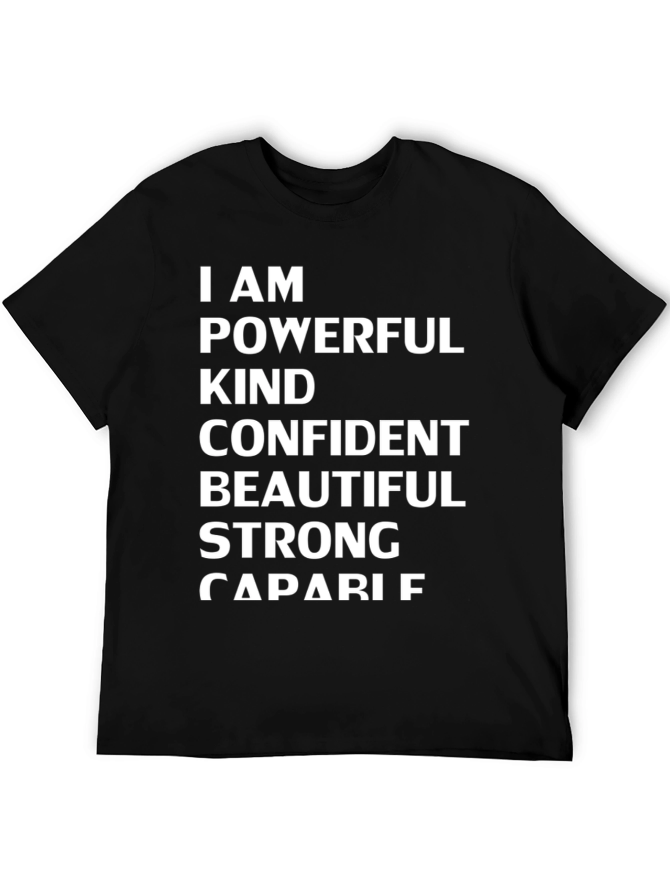 Empowering Affirmations Black Graphic Tee
