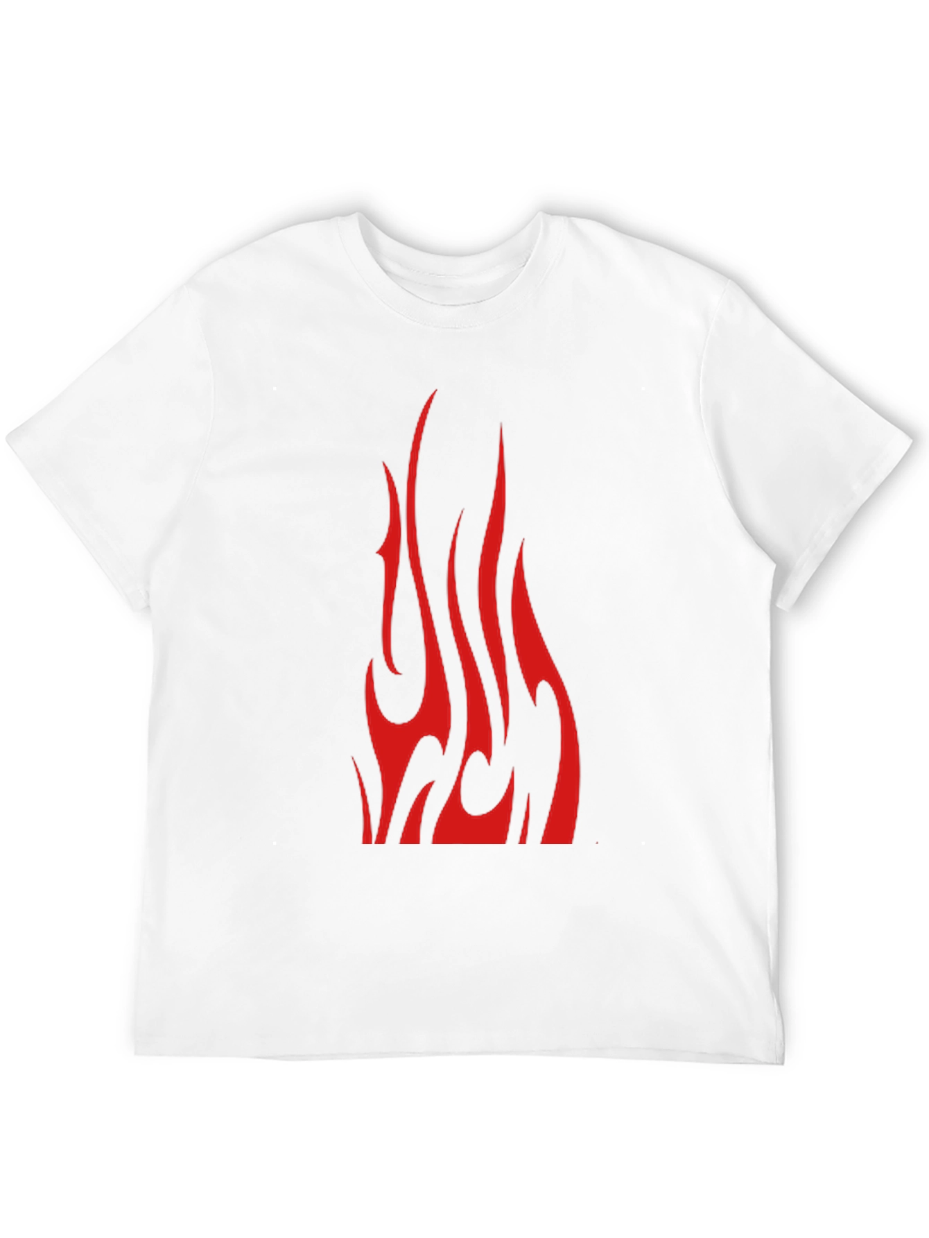 Red Flame Graphic Black T-Shirt