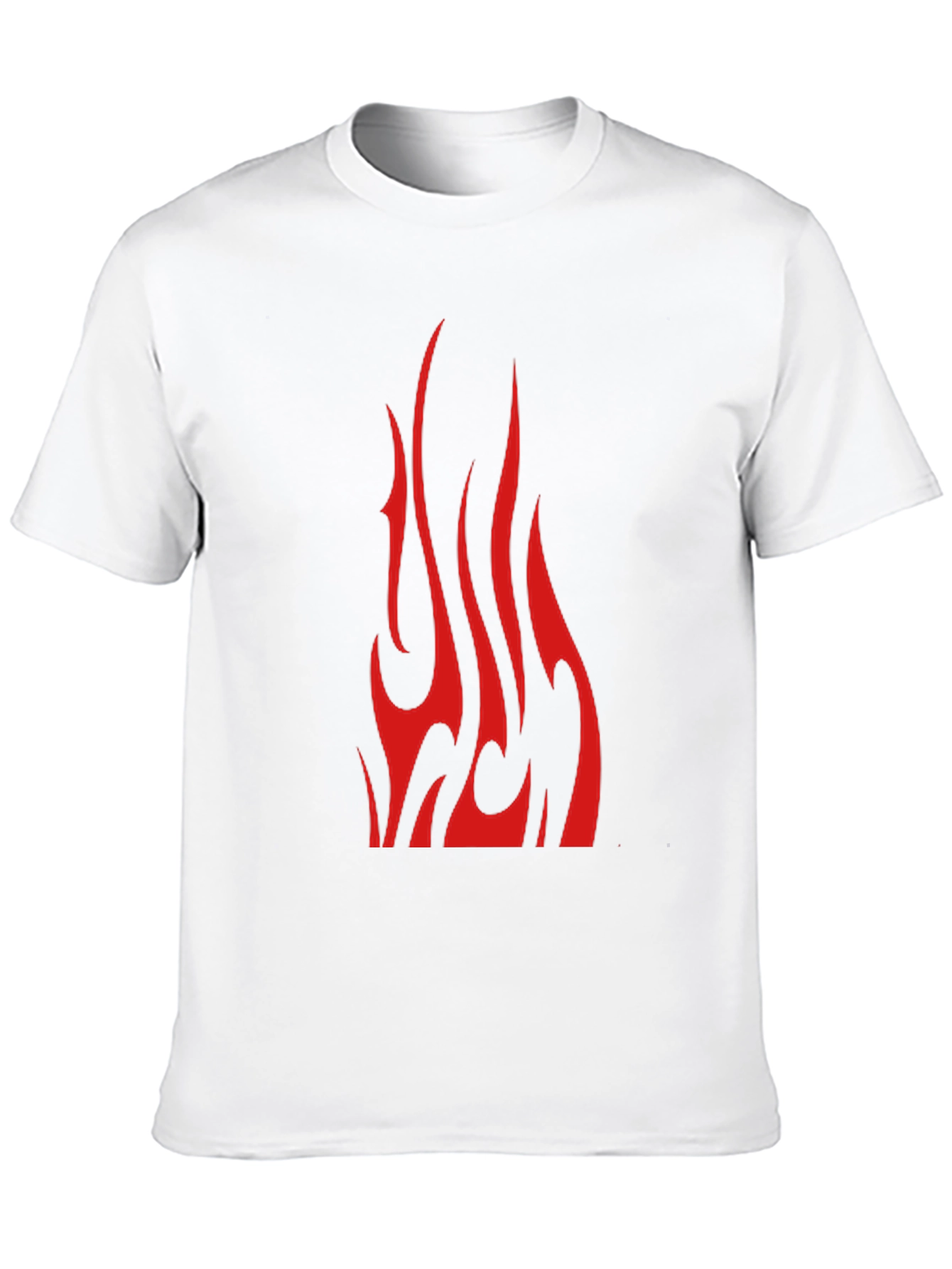 Red Flame Graphic Black T-Shirt