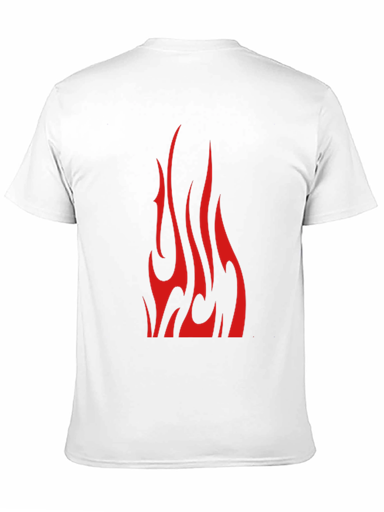 Red Flame Graphic Black T-Shirt