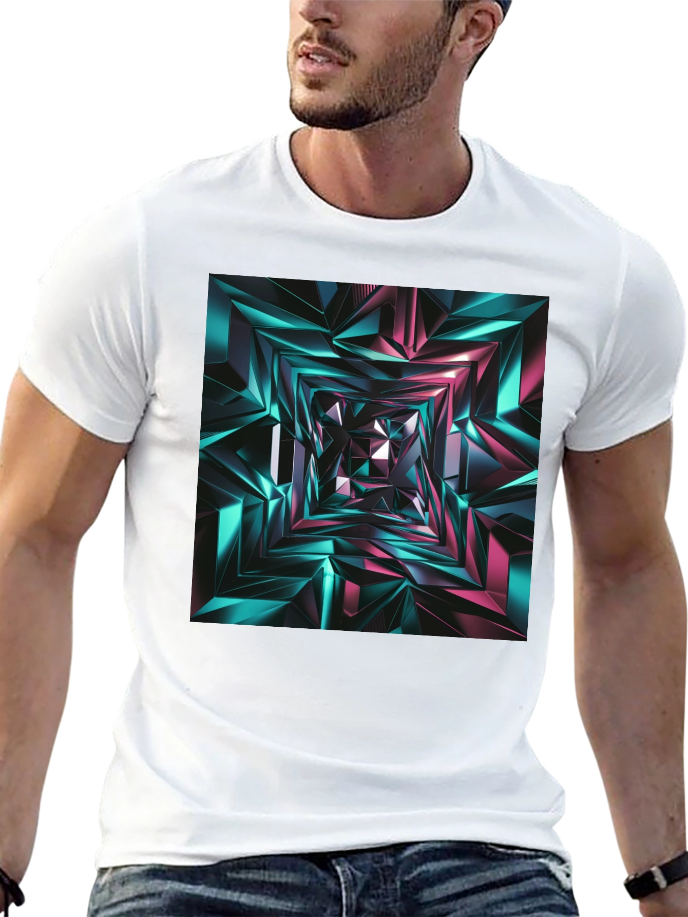 Abstract Geometric T-Shirt - Modern Design
