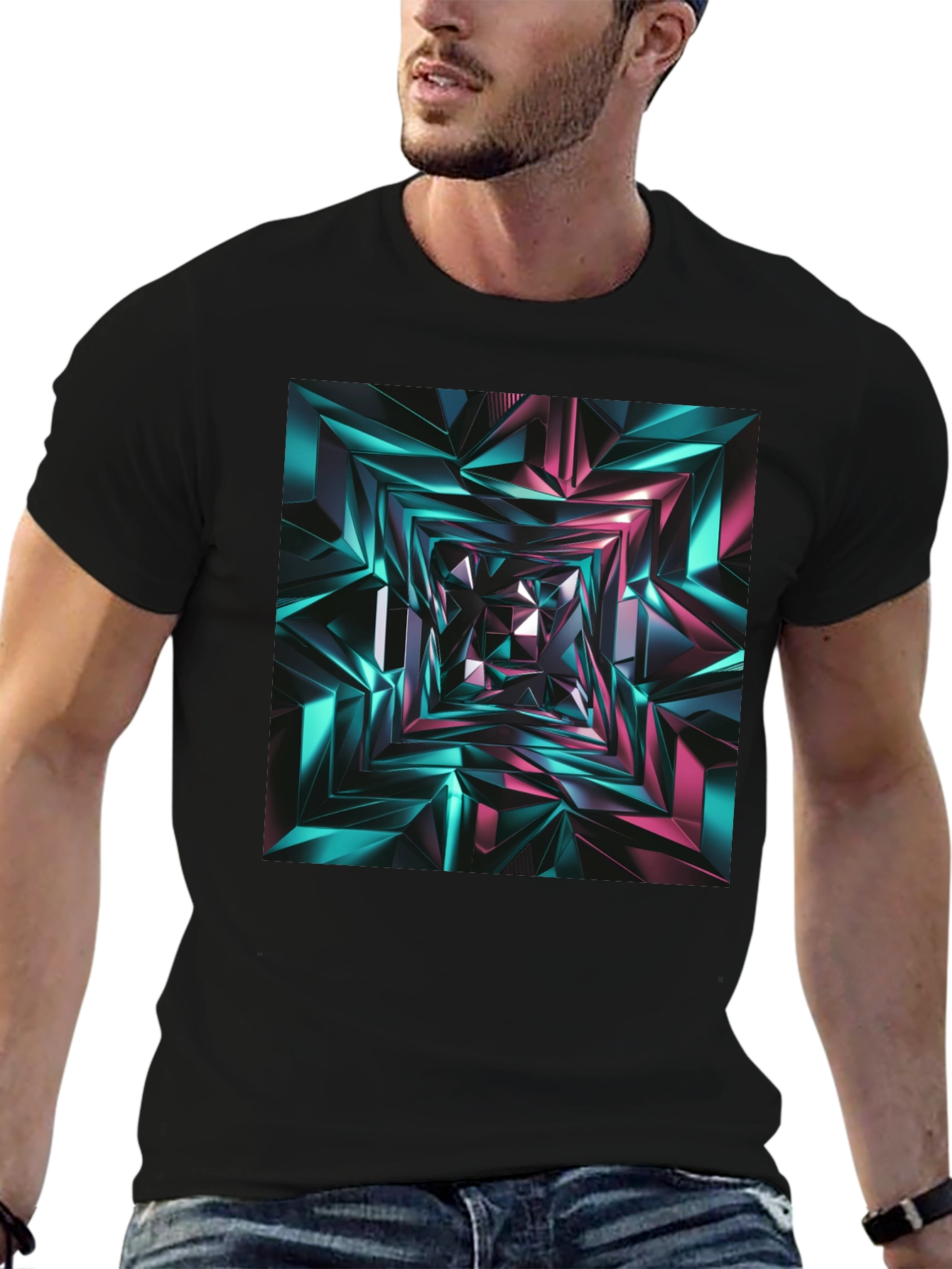 Abstract Geometric T-Shirt - Modern Design