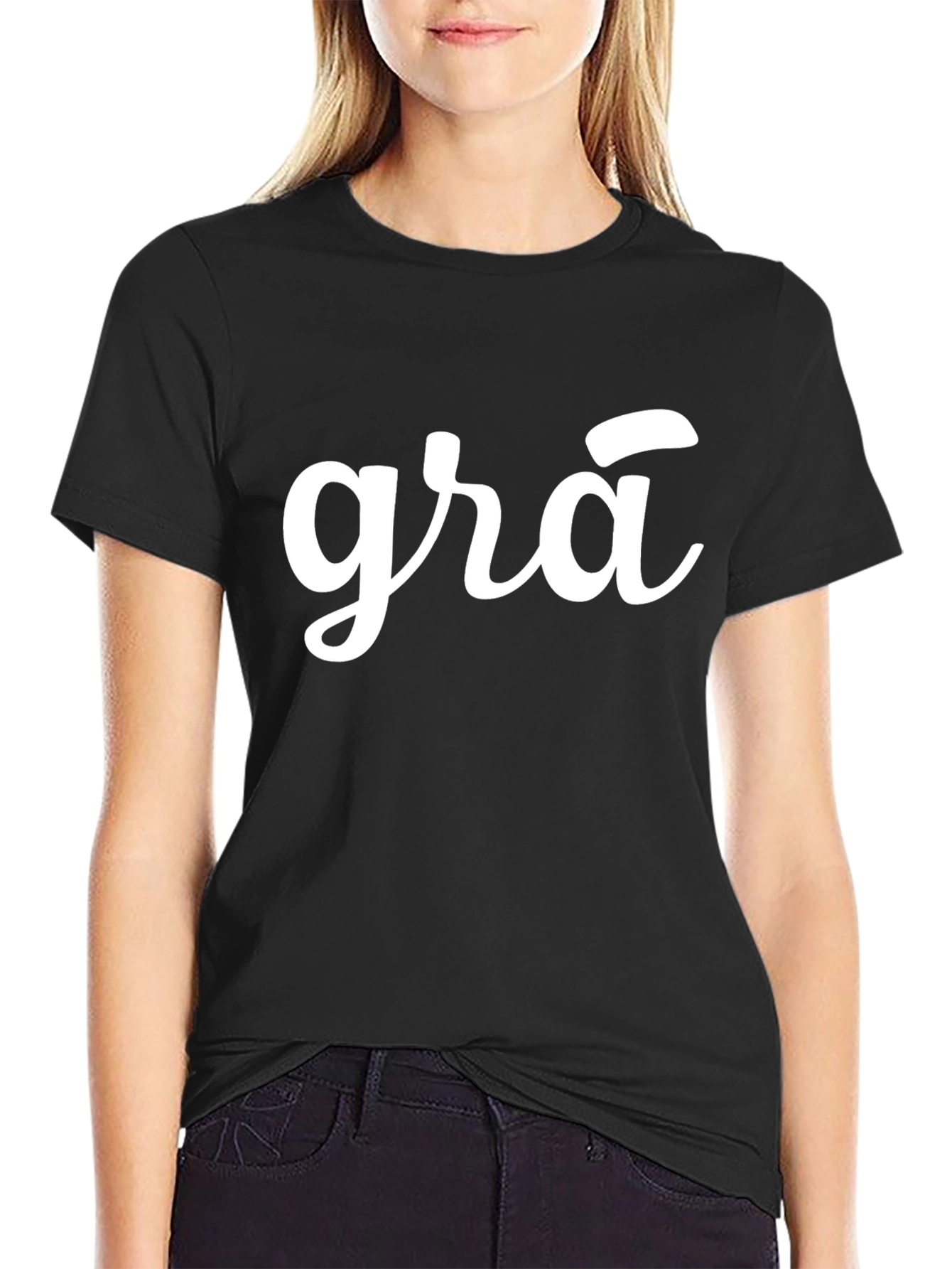 Grá T-Shirt - Black Casual Comfortable