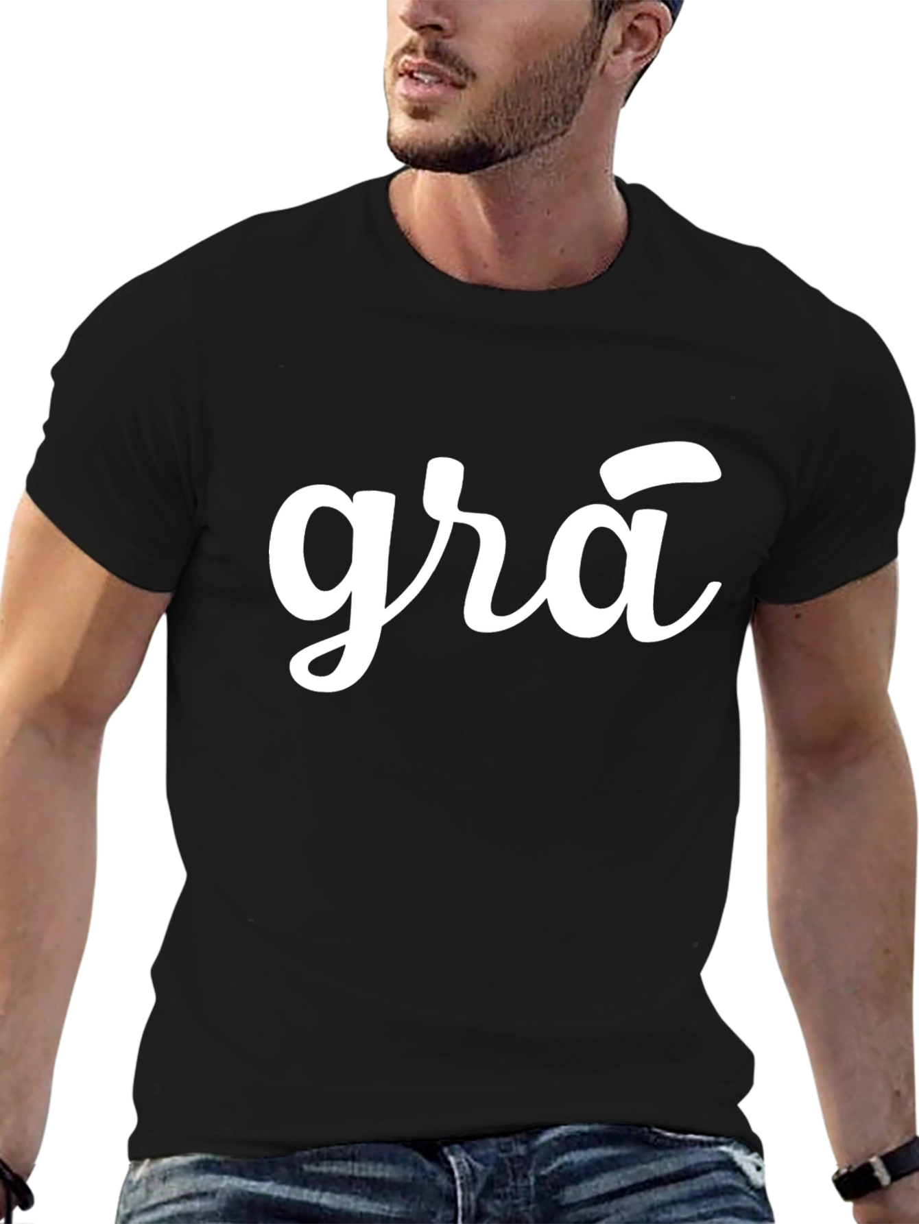 Grá T-Shirt - Black Casual Comfortable