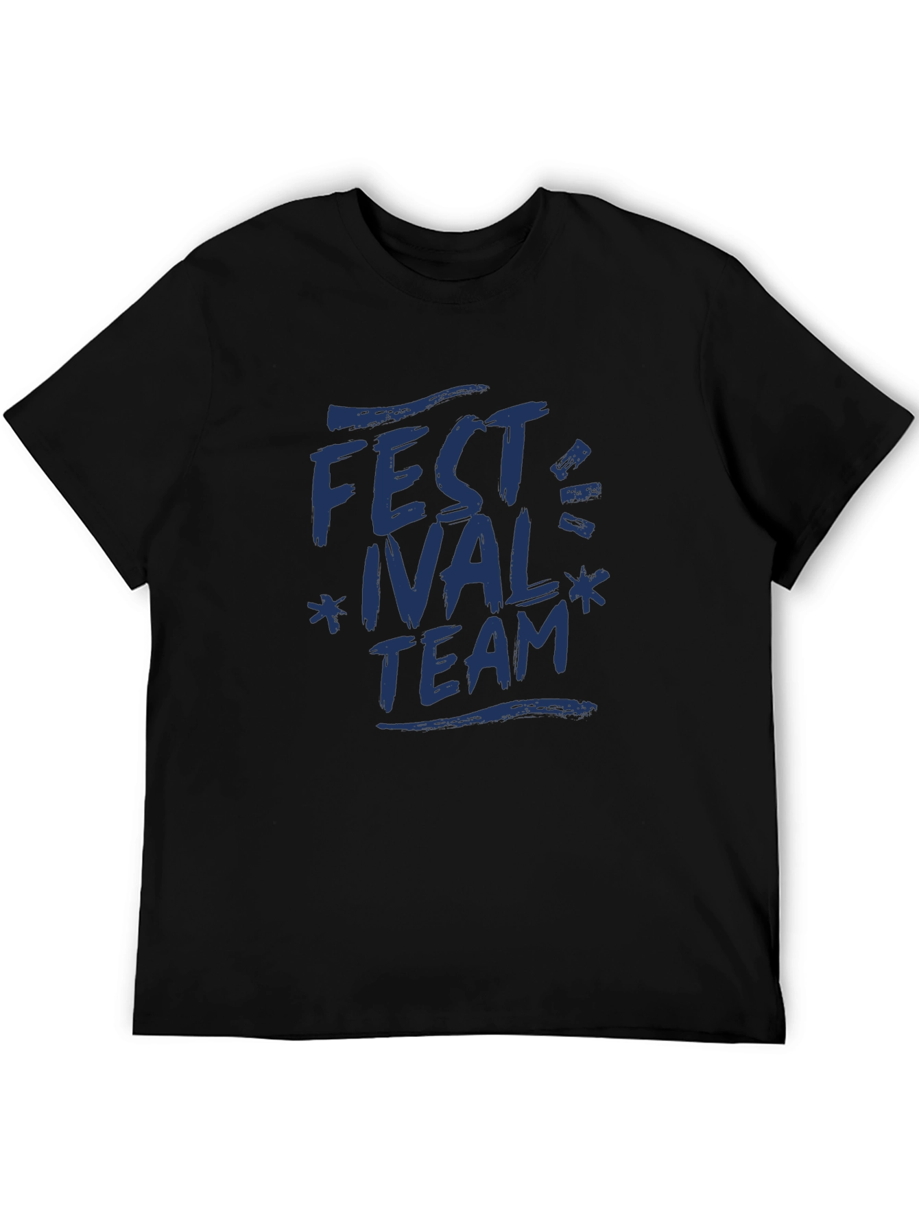 Festival Team T-Shirt - Navy Graphic Print