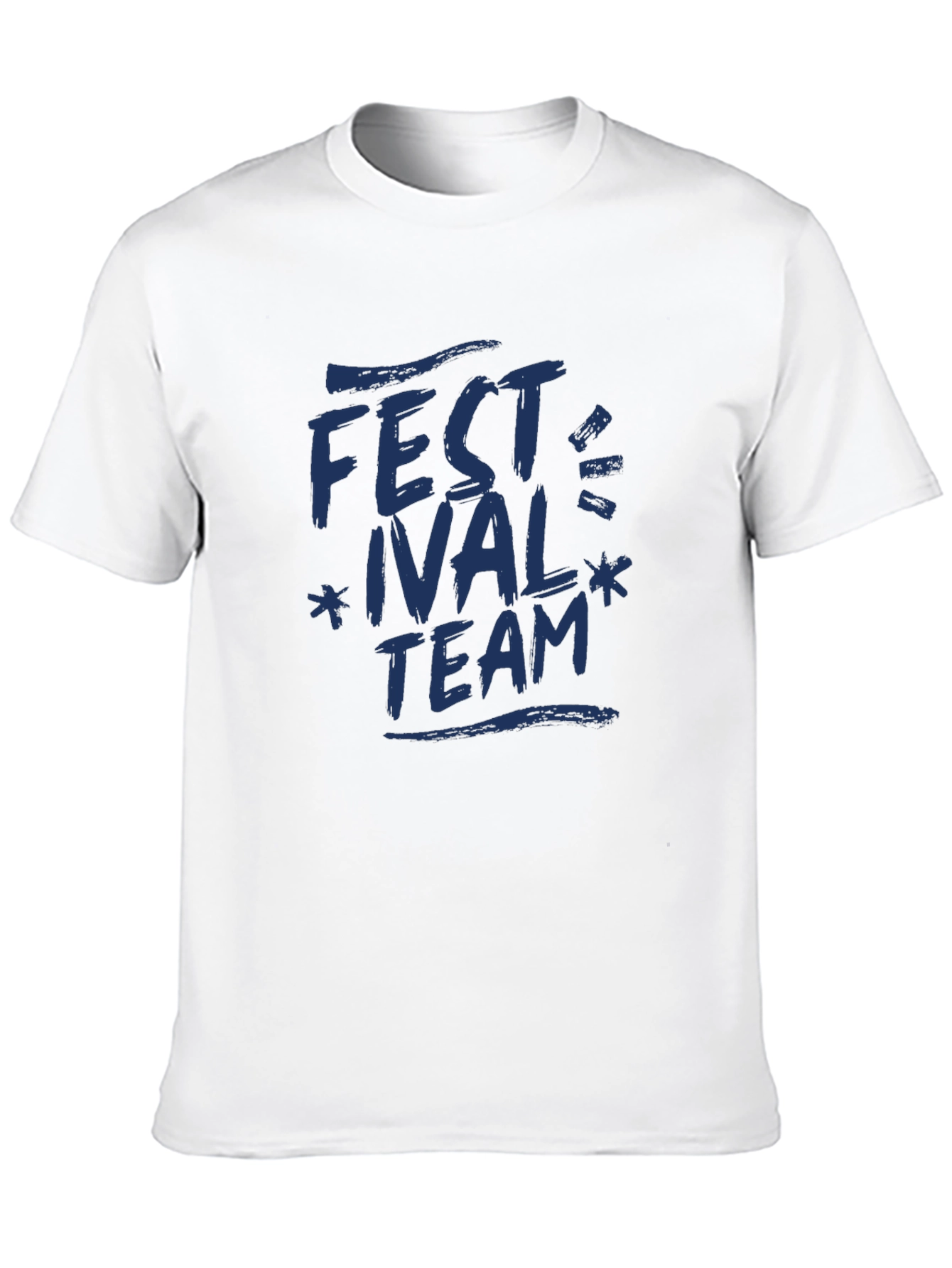 Festival Team T-Shirt - Navy Graphic Print