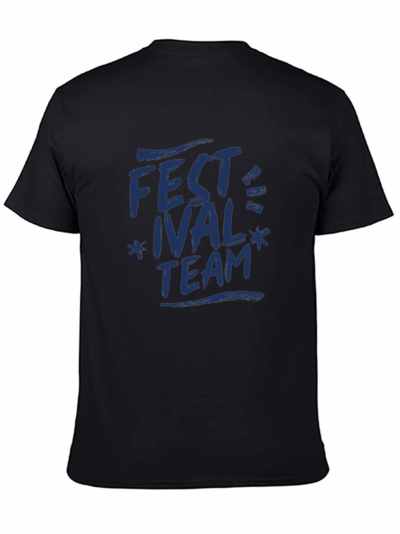 Festival Team T-Shirt - Navy Graphic Print