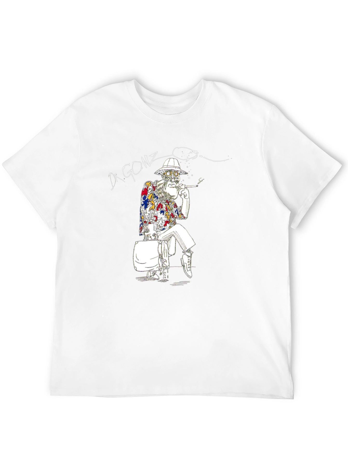 Dr. Gonzo Smoking Black T-Shirt
