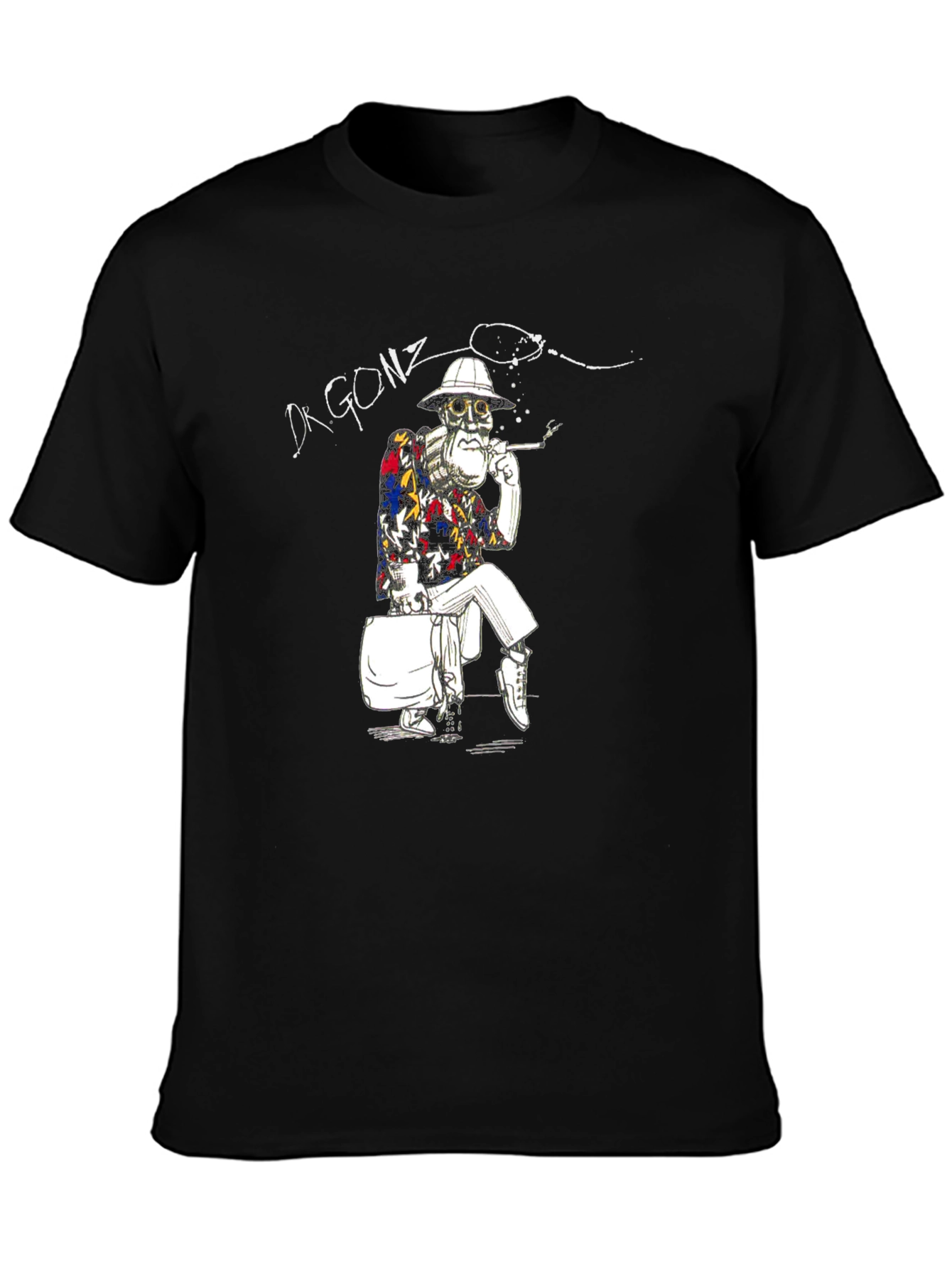 Dr. Gonzo Smoking Black T-Shirt