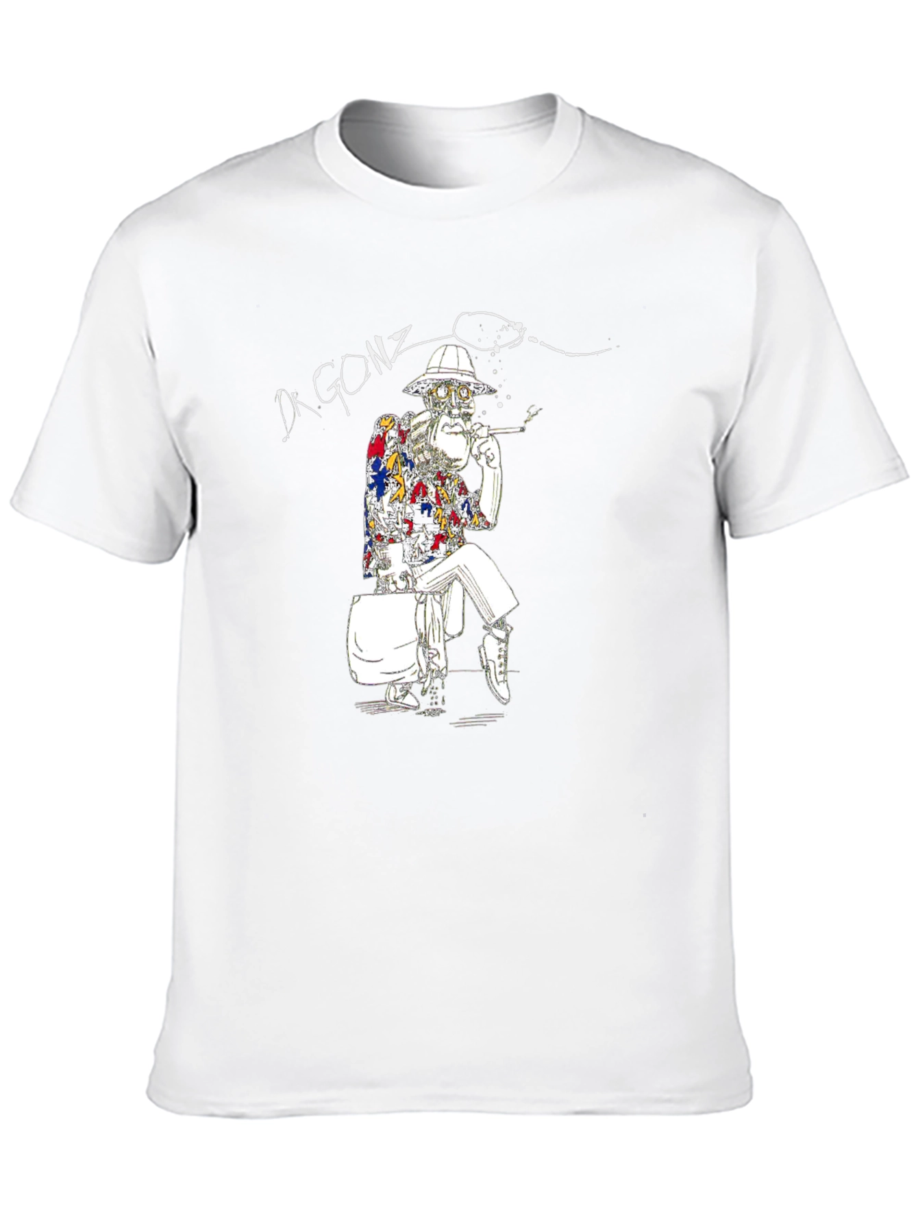 Dr. Gonzo Smoking Black T-Shirt