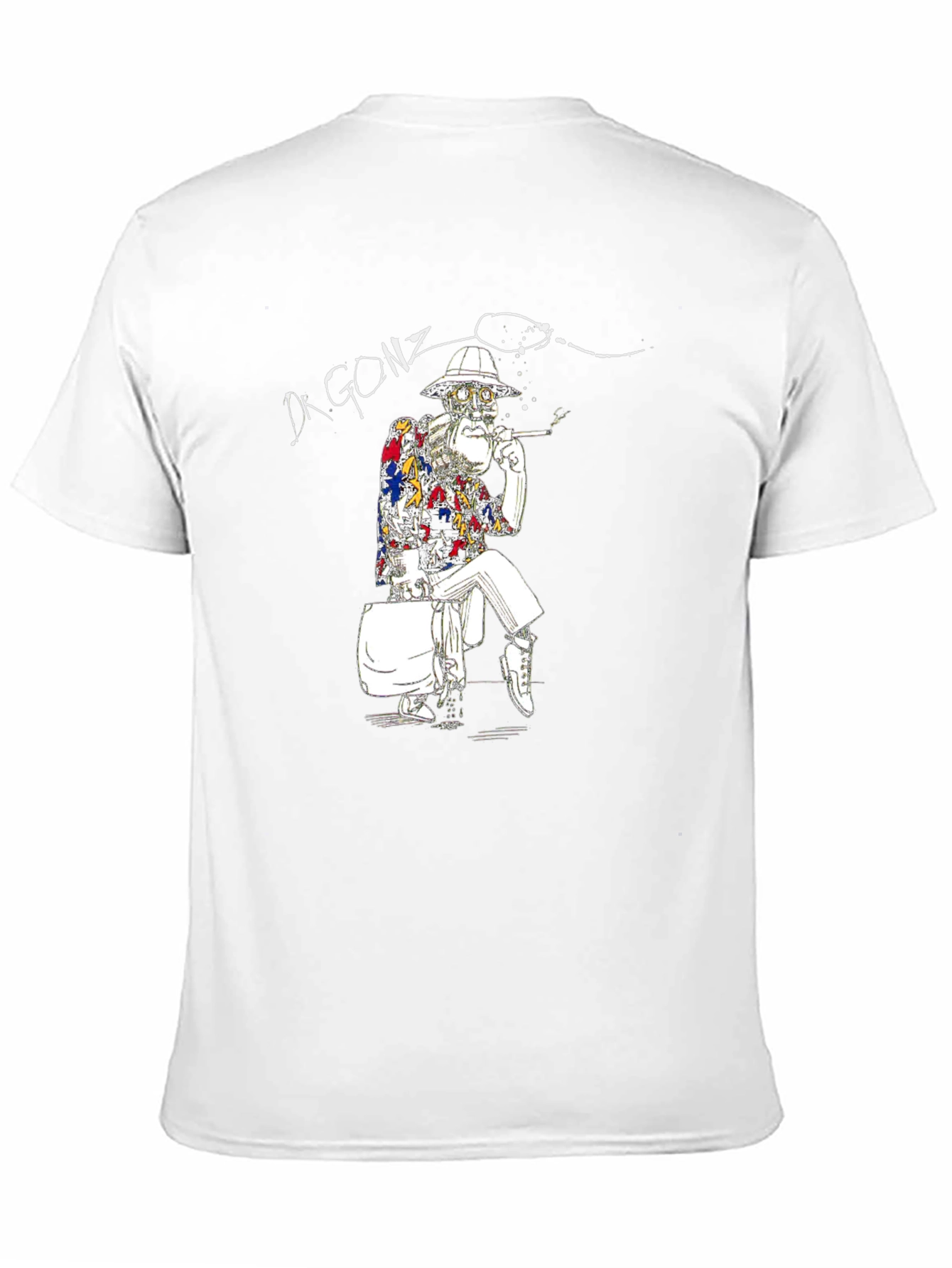 Dr. Gonzo Smoking Black T-Shirt