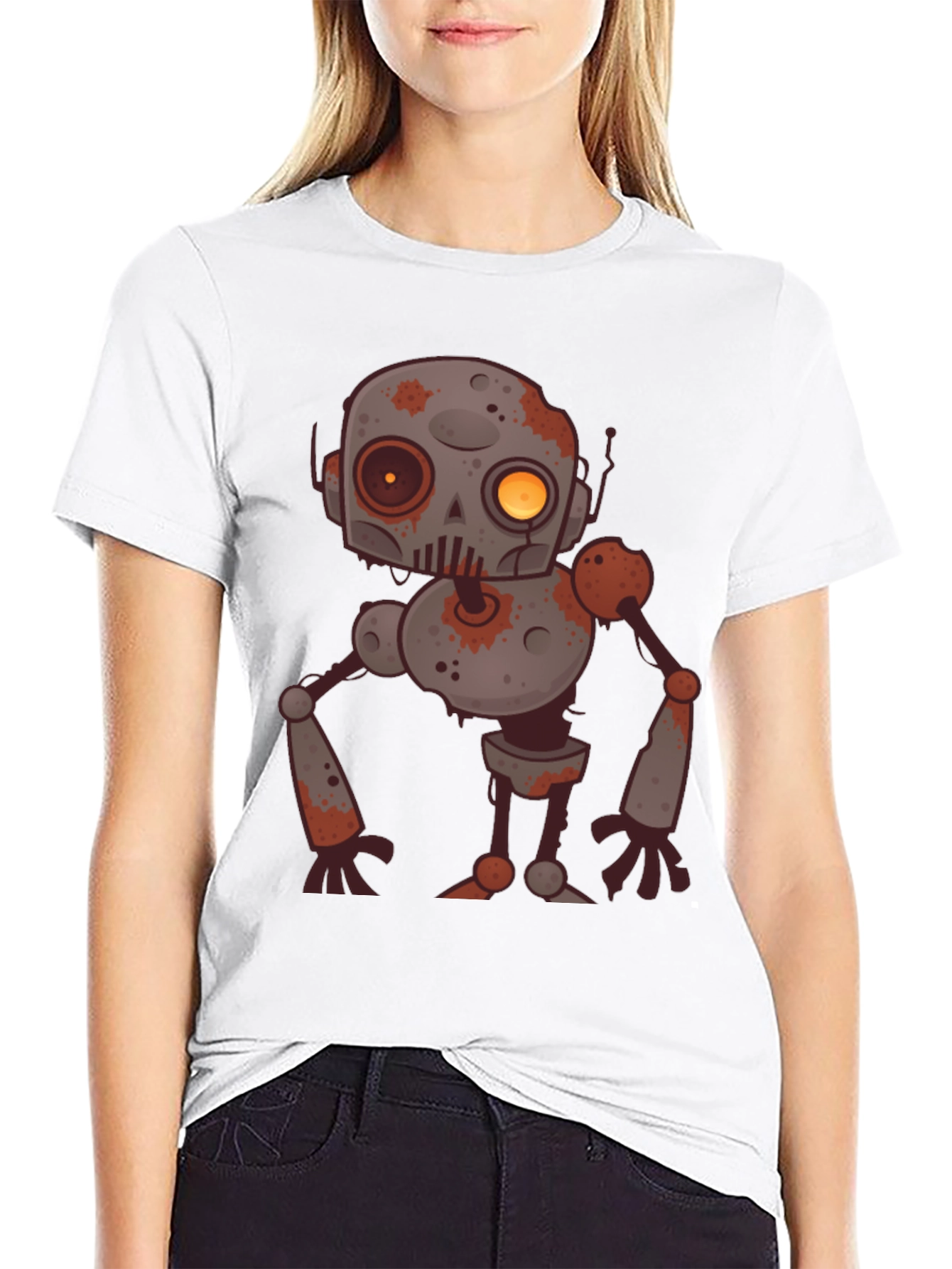 Zombie Robot Graphic Tee - Black