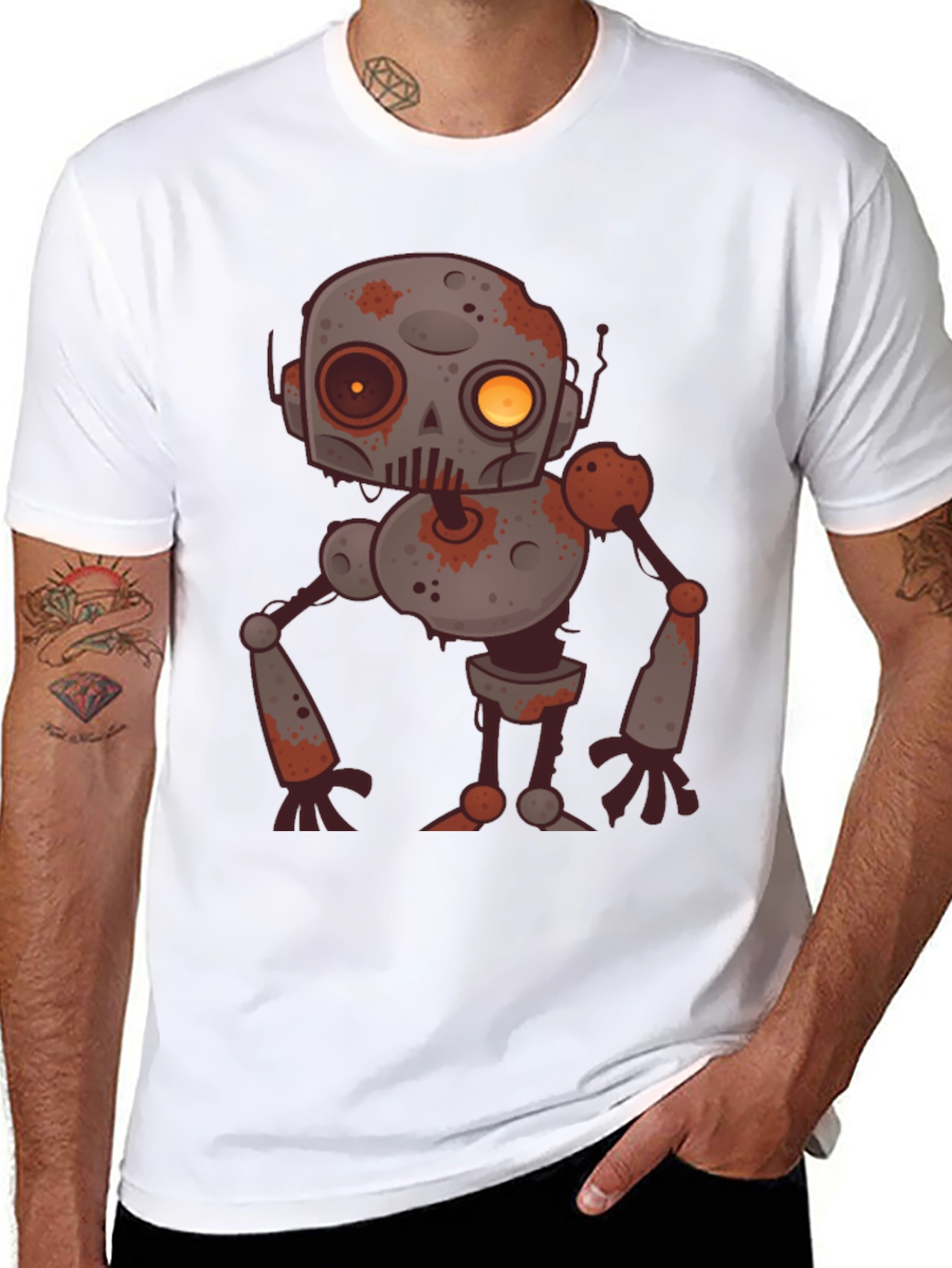 Zombie Robot Graphic Tee - Black