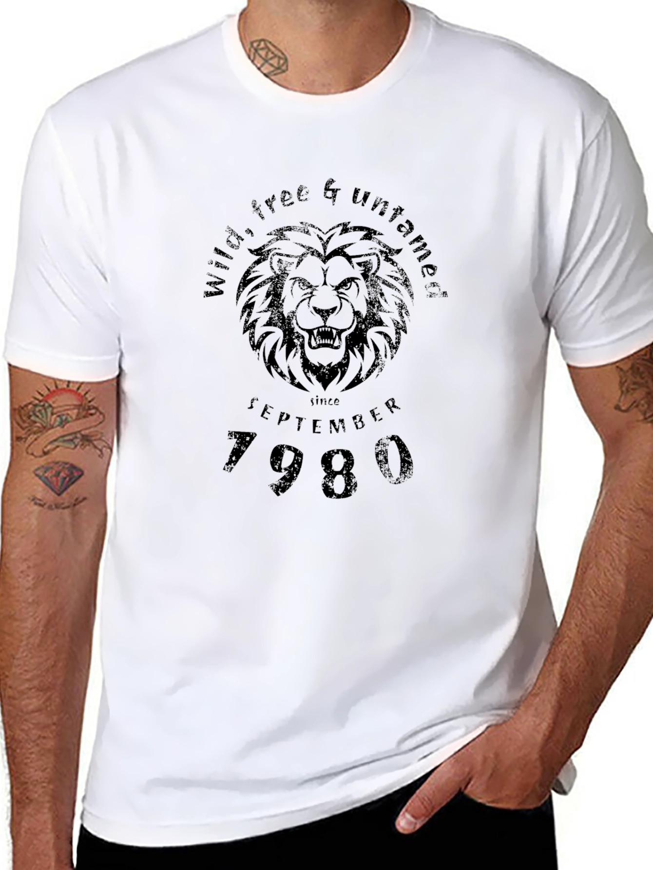 Wild Free Untamed Lion Graphic Tee - September 1980