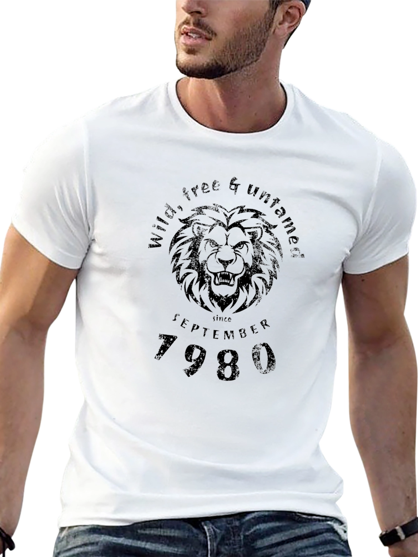 Wild Free Untamed Lion Graphic Tee - September 1980