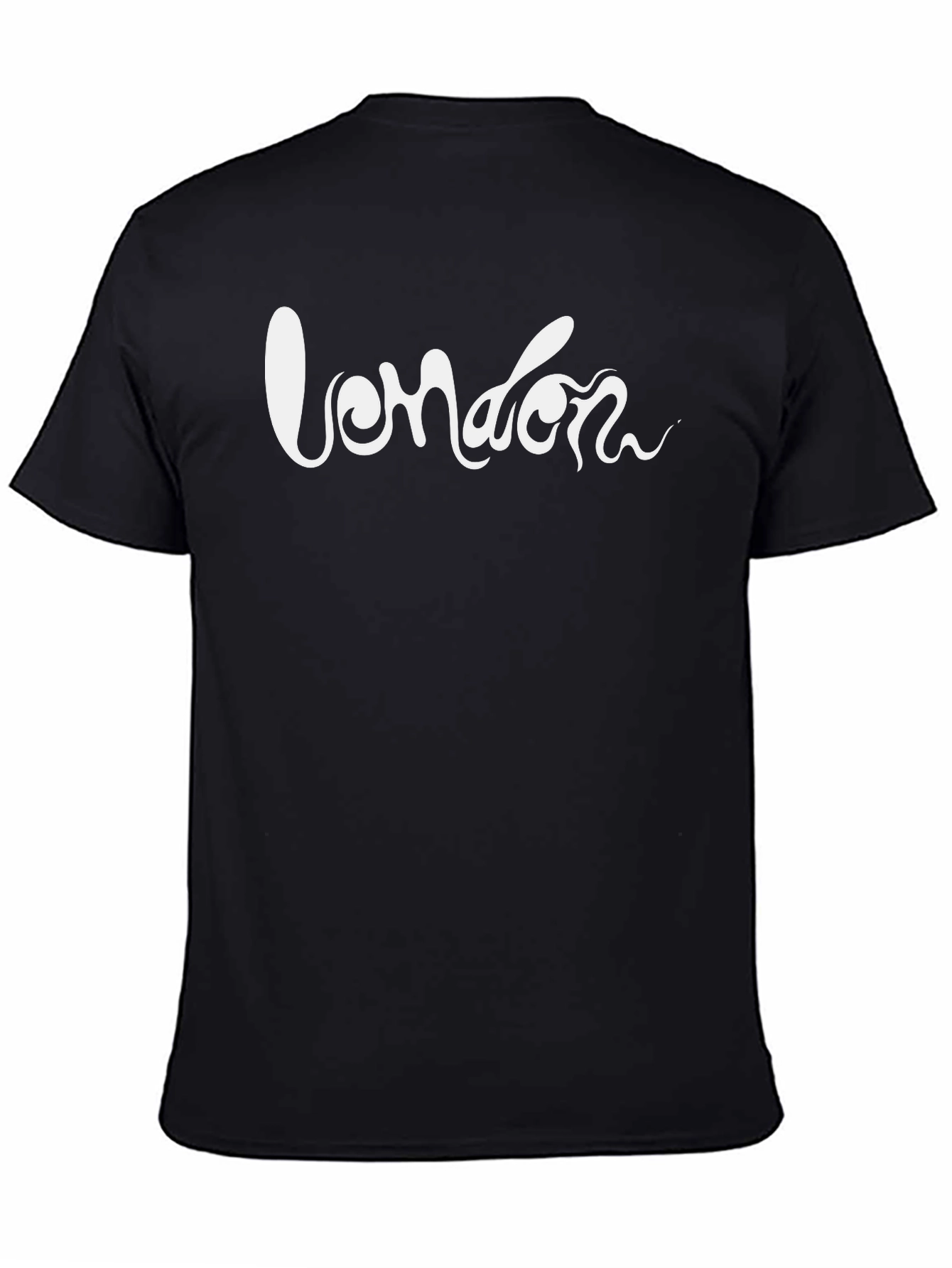 London Script Graphic T-Shirt - Casual Black Tee