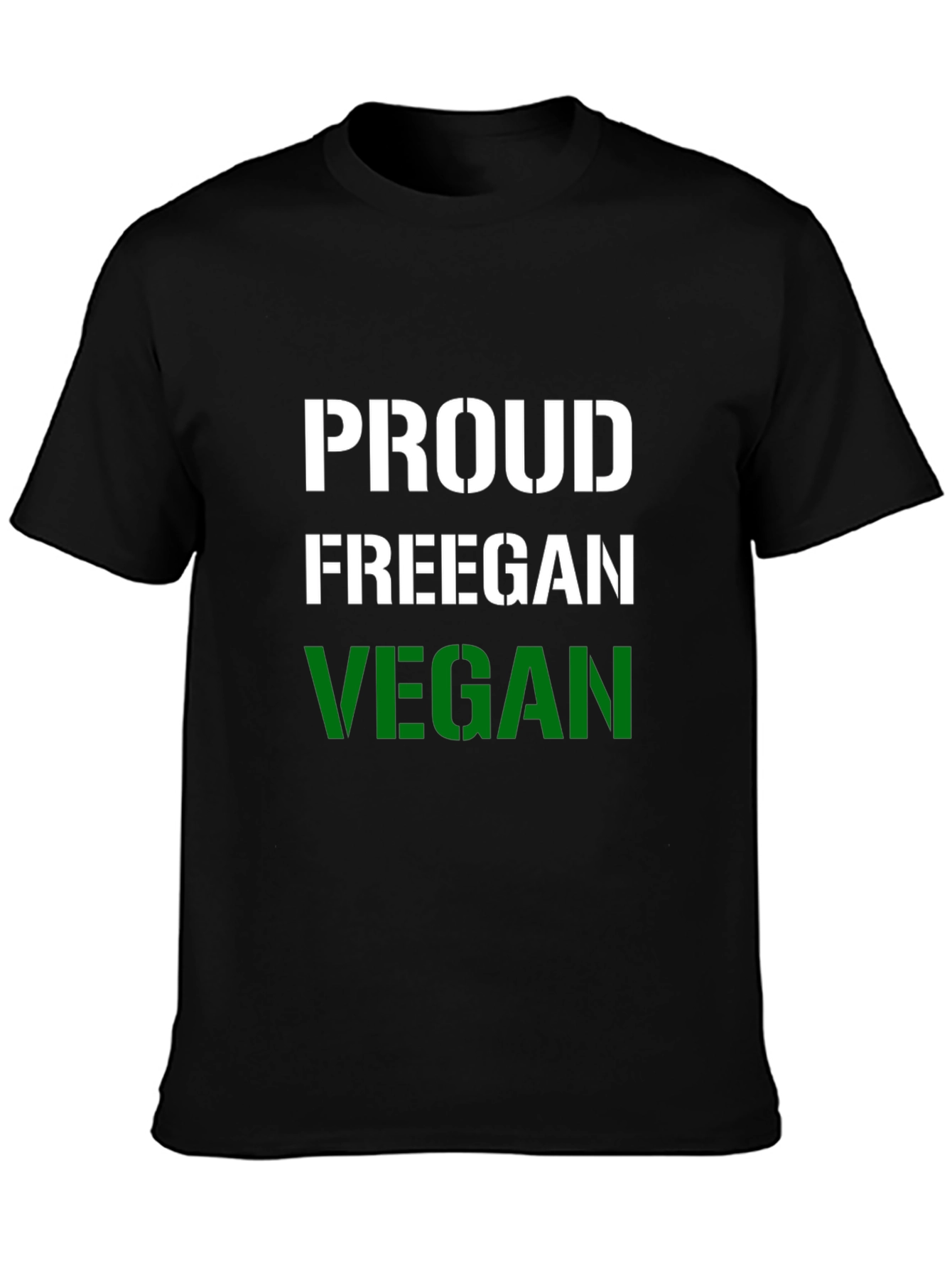 Proud Freegan Vegan Black T-Shirt