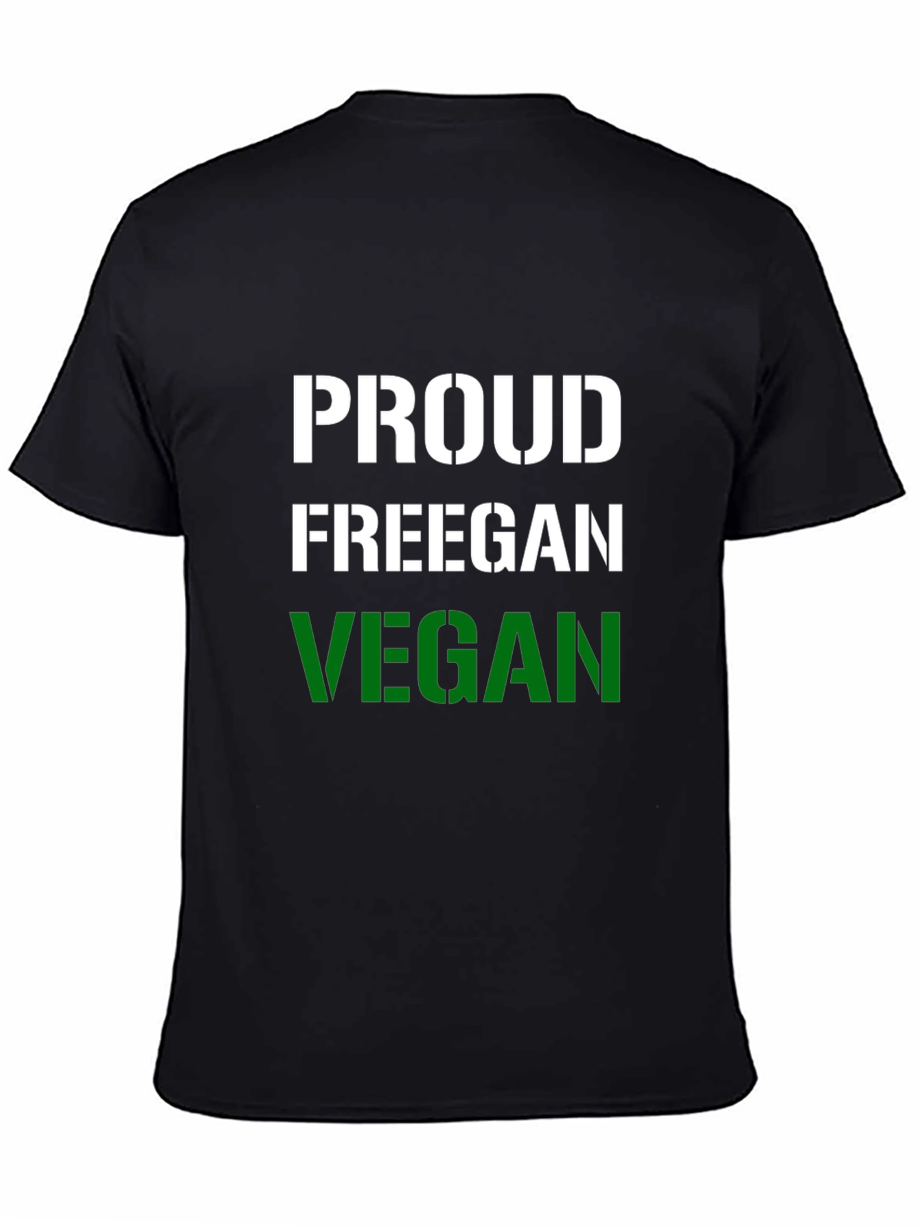 Proud Freegan Vegan Black T-Shirt