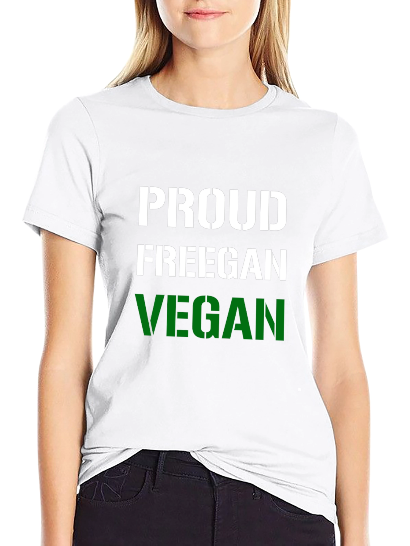 Proud Freegan Vegan Black T-Shirt