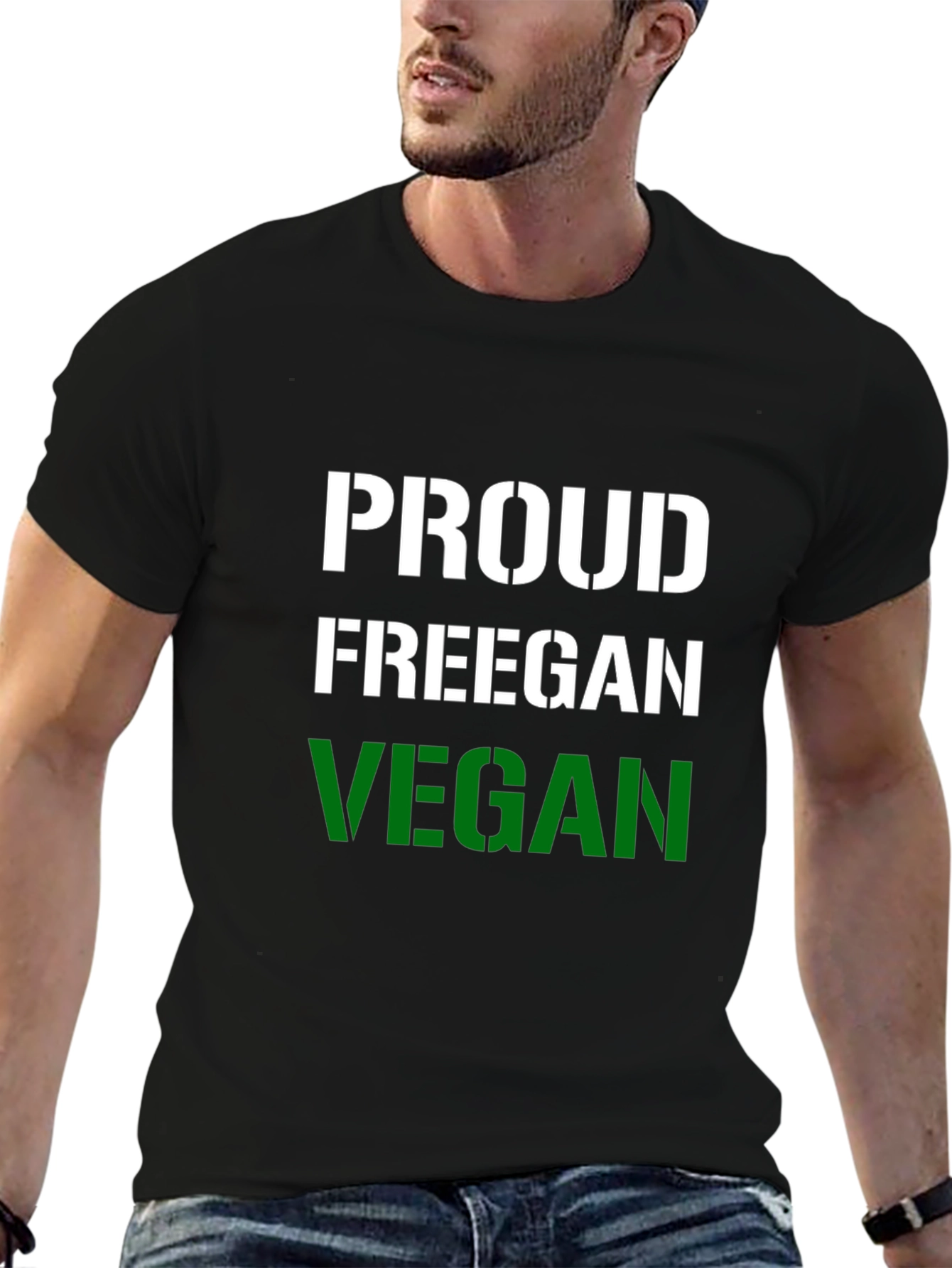 Proud Freegan Vegan Black T-Shirt