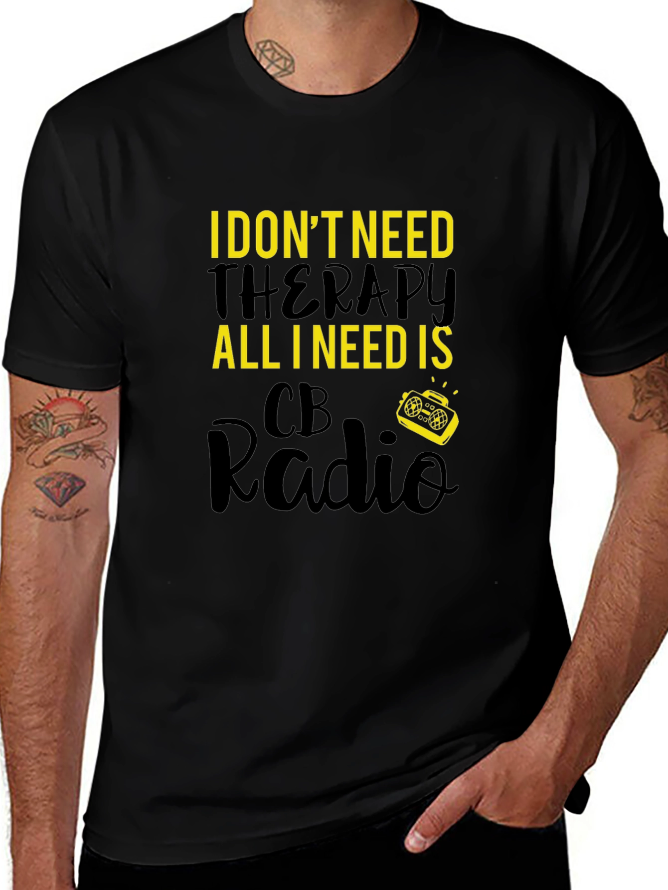 CB Radio Therapy Graphic T-Shirt