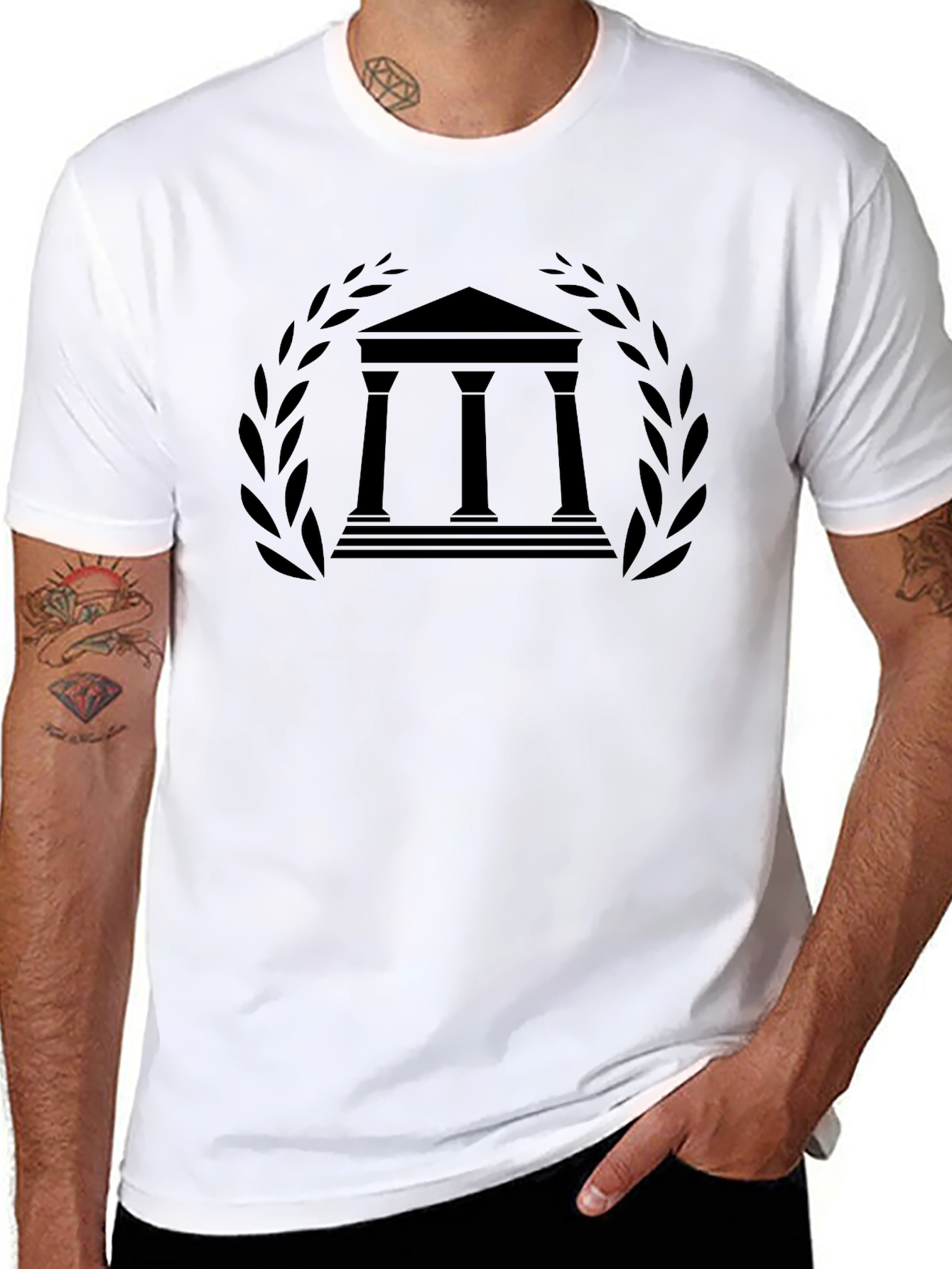 Ancient Greece Temple T-Shirt - Black