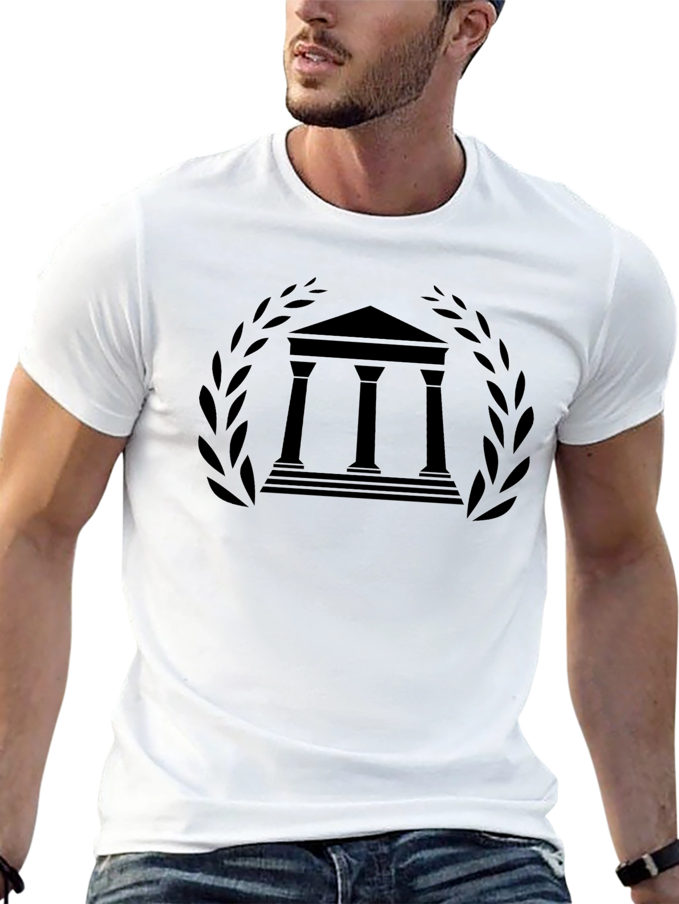 Ancient Greece Temple T-Shirt - Black