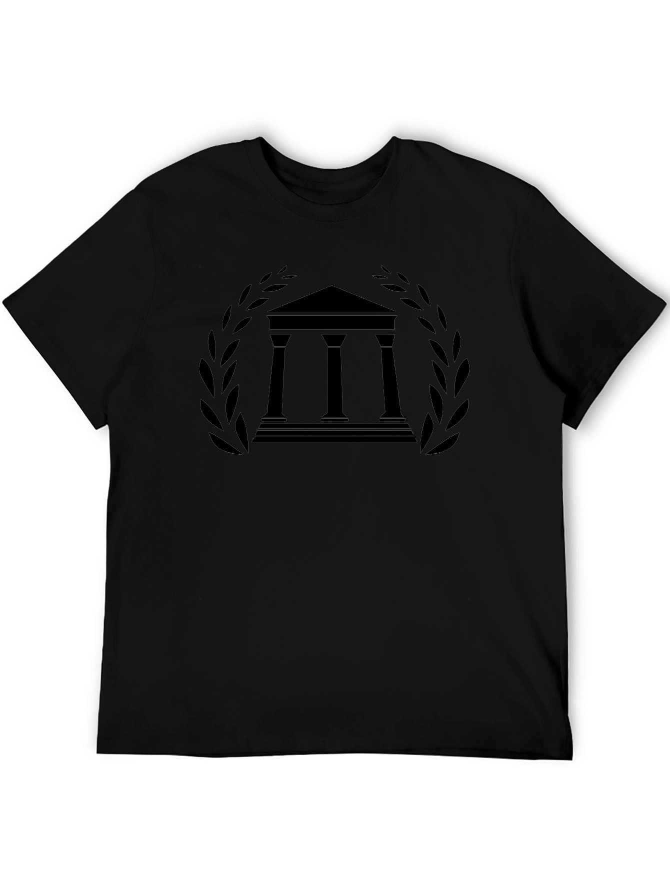 Ancient Greece Temple T-Shirt - Black
