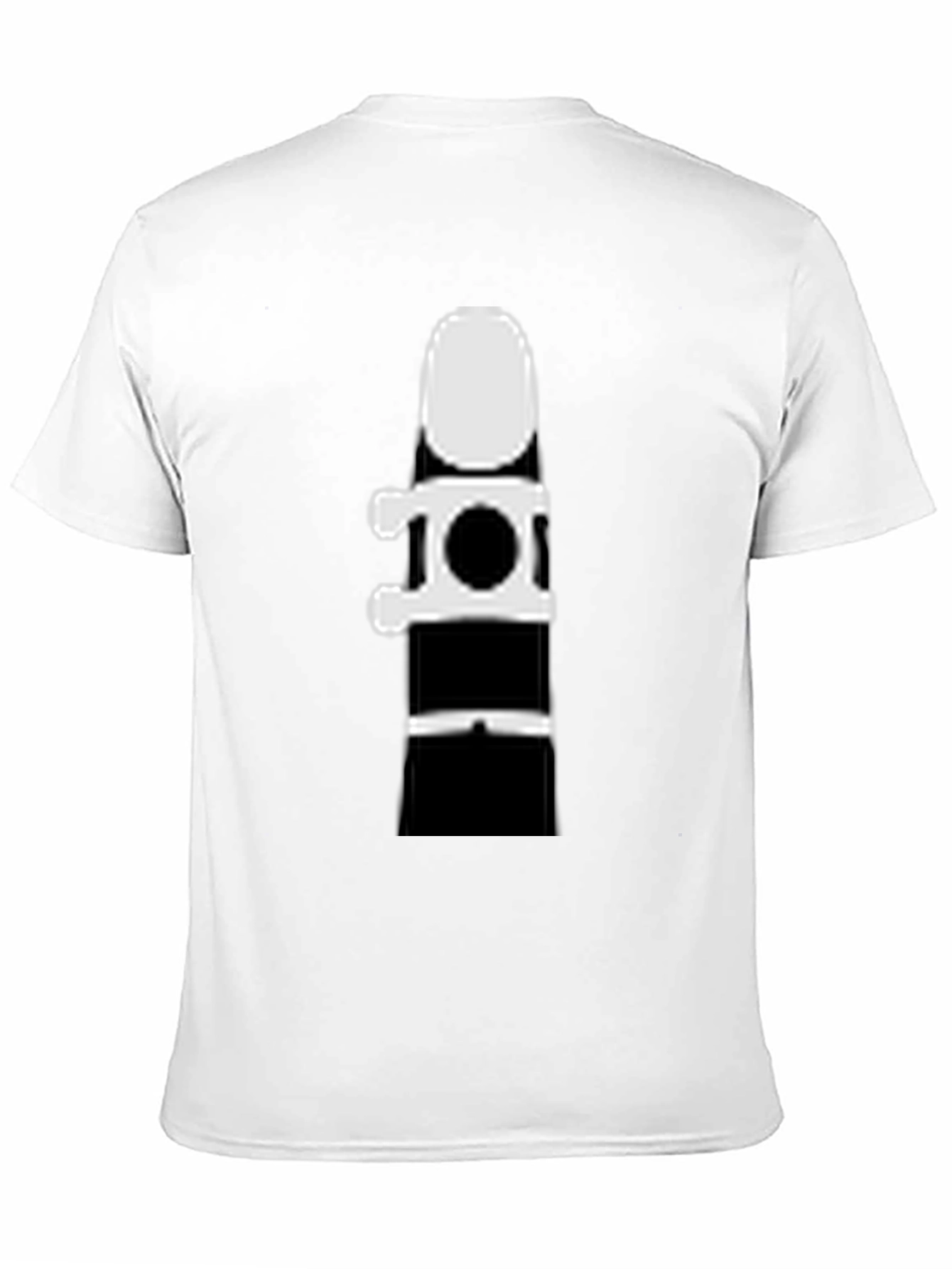 Clarinet Silhouette Graphic Tee - Black Cotton T-Shirt