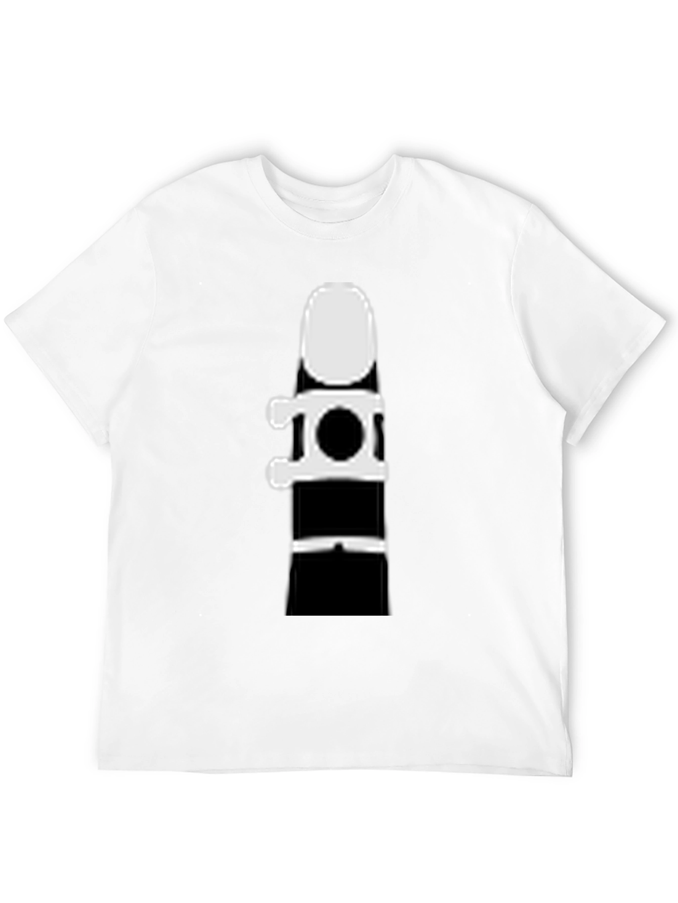 Clarinet Silhouette Graphic Tee - Black Cotton T-Shirt