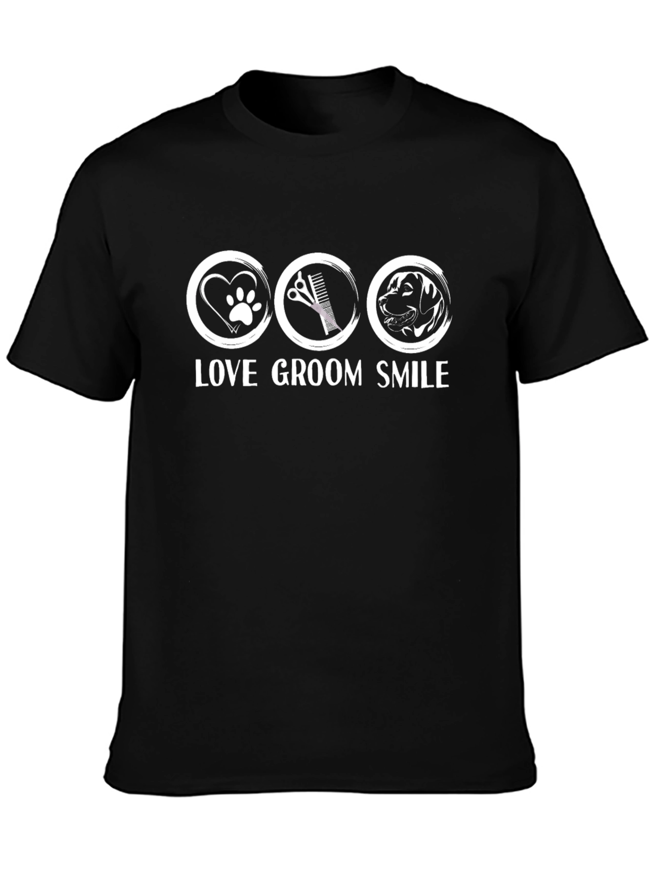 Love Groom Smile - Dog Groomer T-Shirt