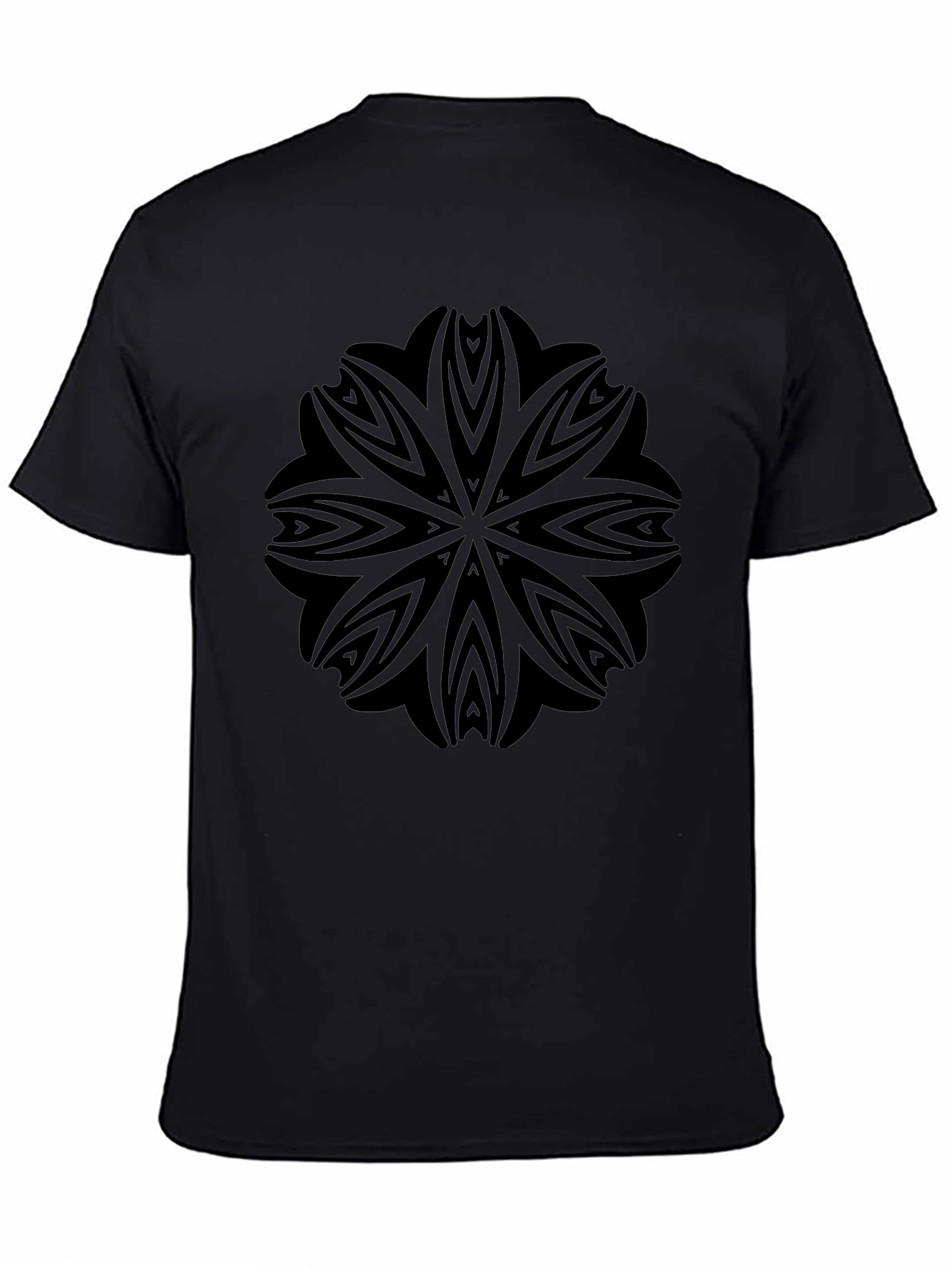 Black Mandala Graphic Tee - Stylish Mens T-Shirt